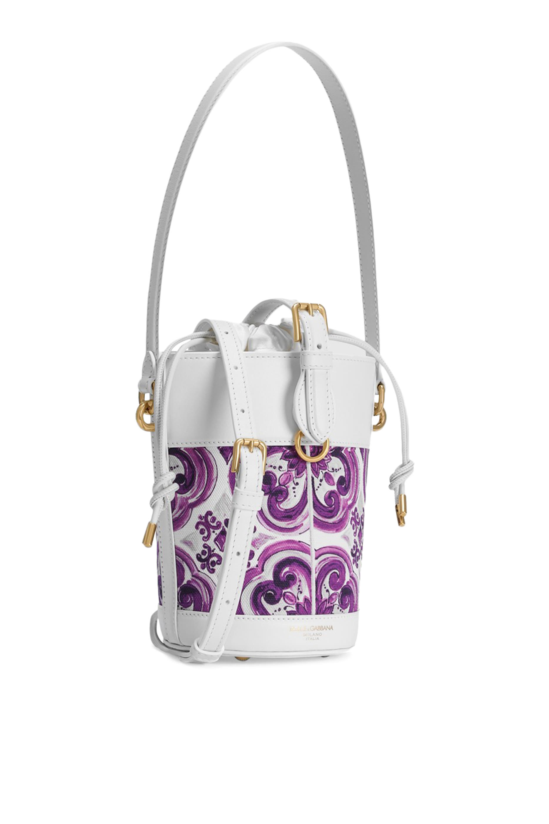 Majolica-Printed Bucket Bag