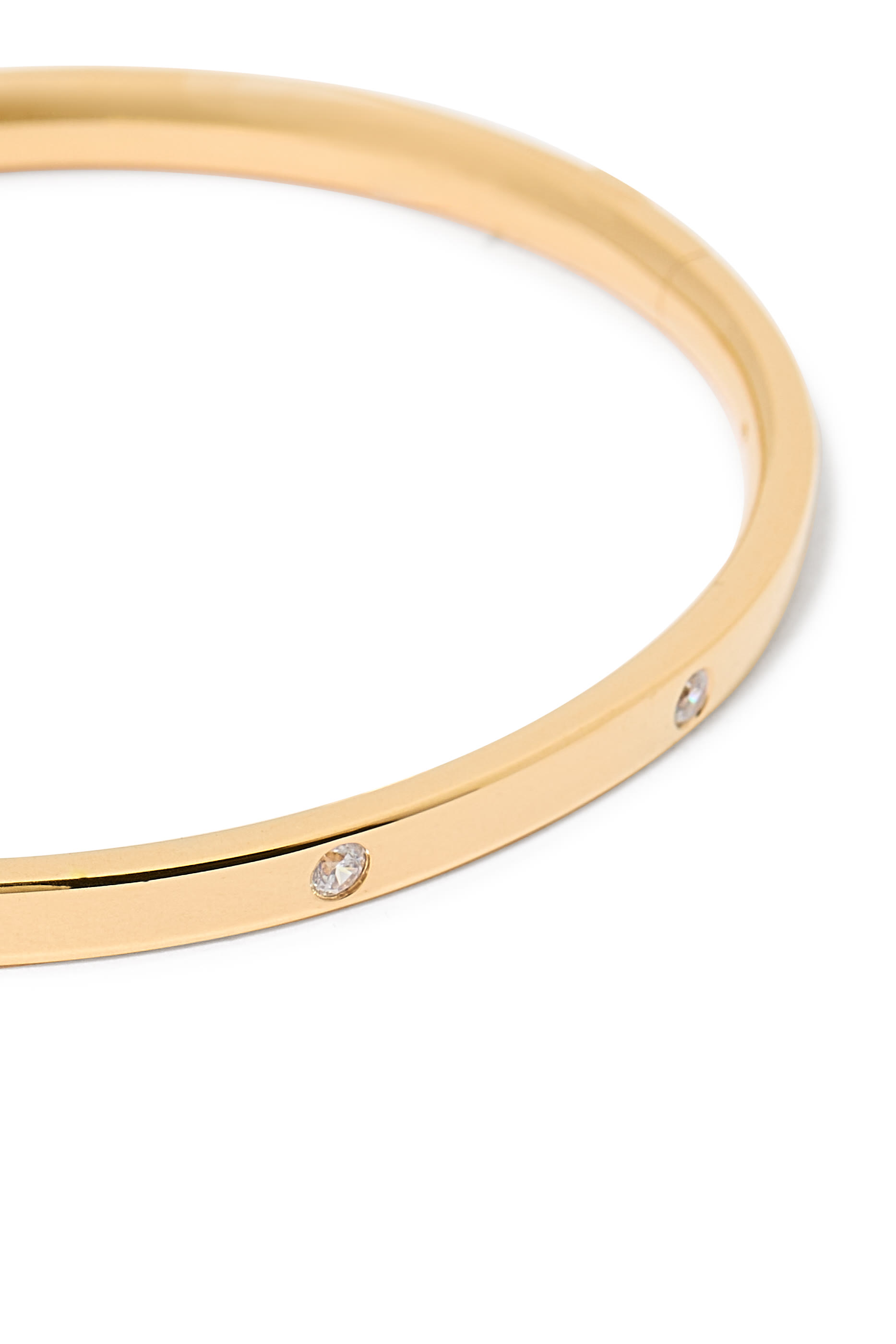 Interstellar Hinged Bangle, 18k Recycled Gold Vermeil on Recycled Sterling Silver & Cubic Zirconia