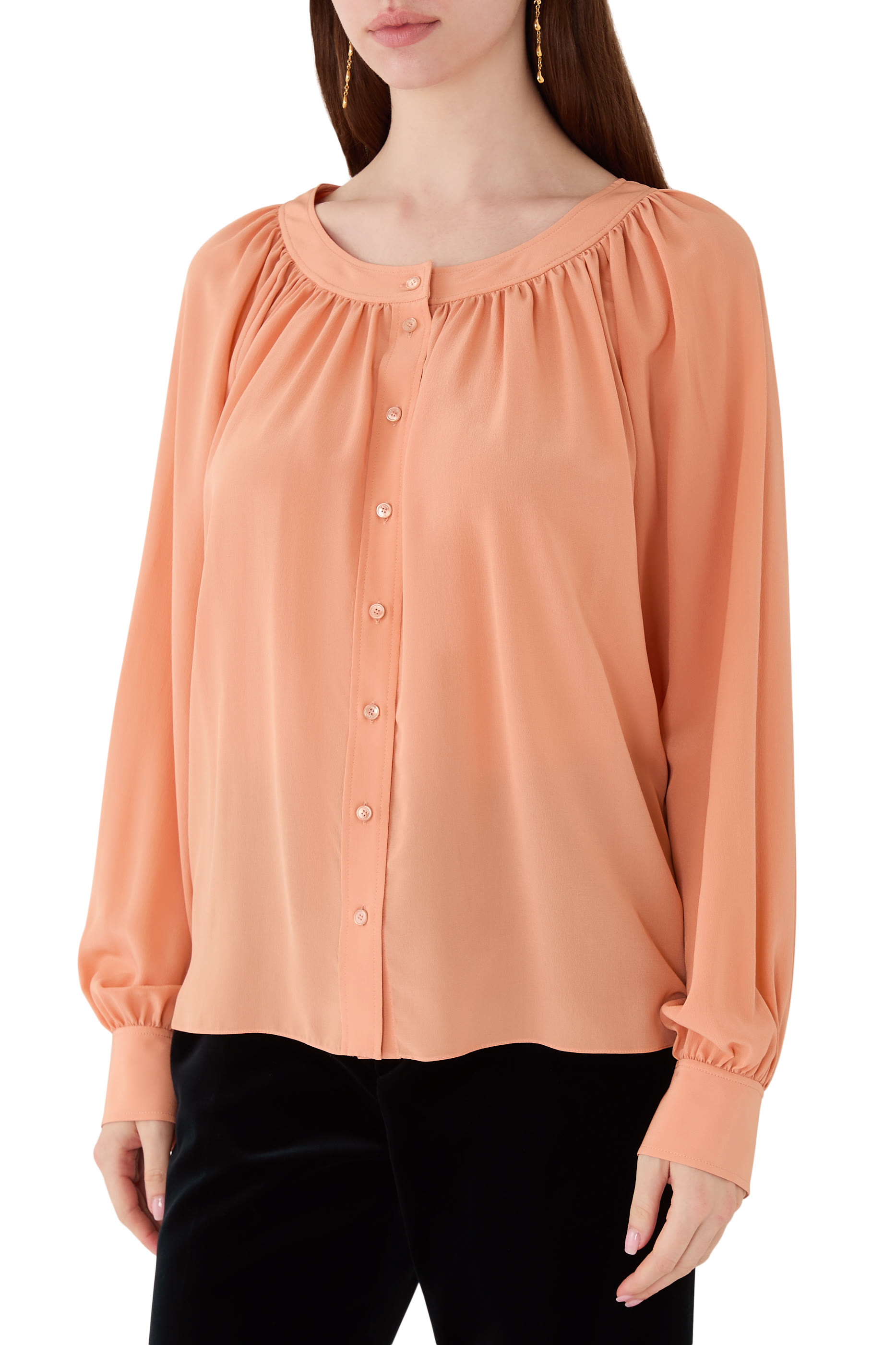 Scoop-Neck Blouse