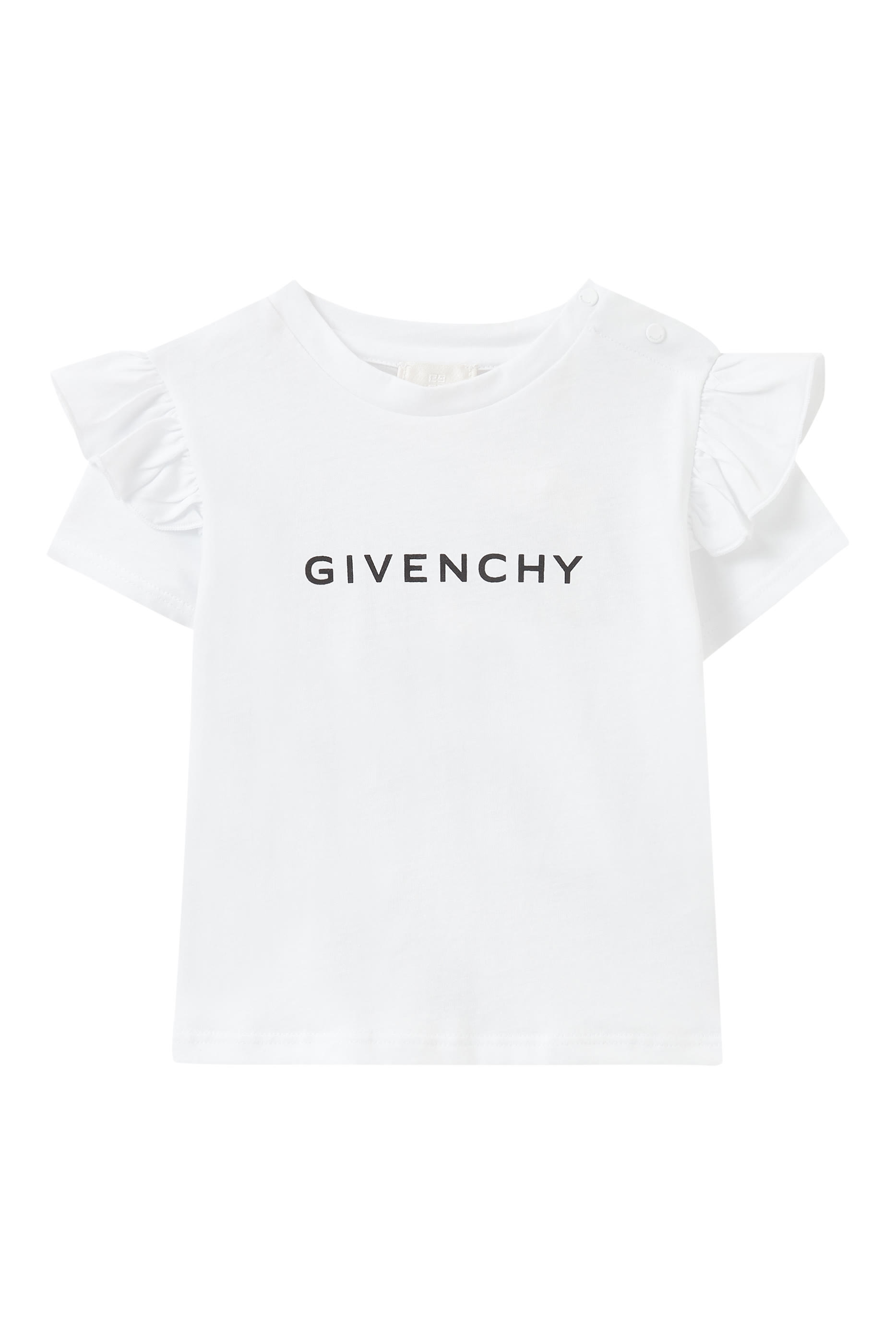 Kids Frill Sleeve Logo T-Shirt