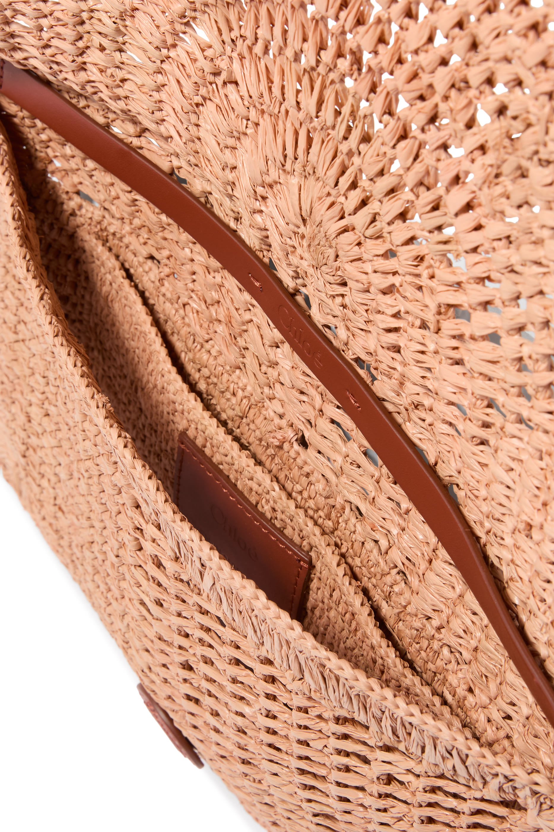 Summer Banana Flat Pouch with Strap in Raffia