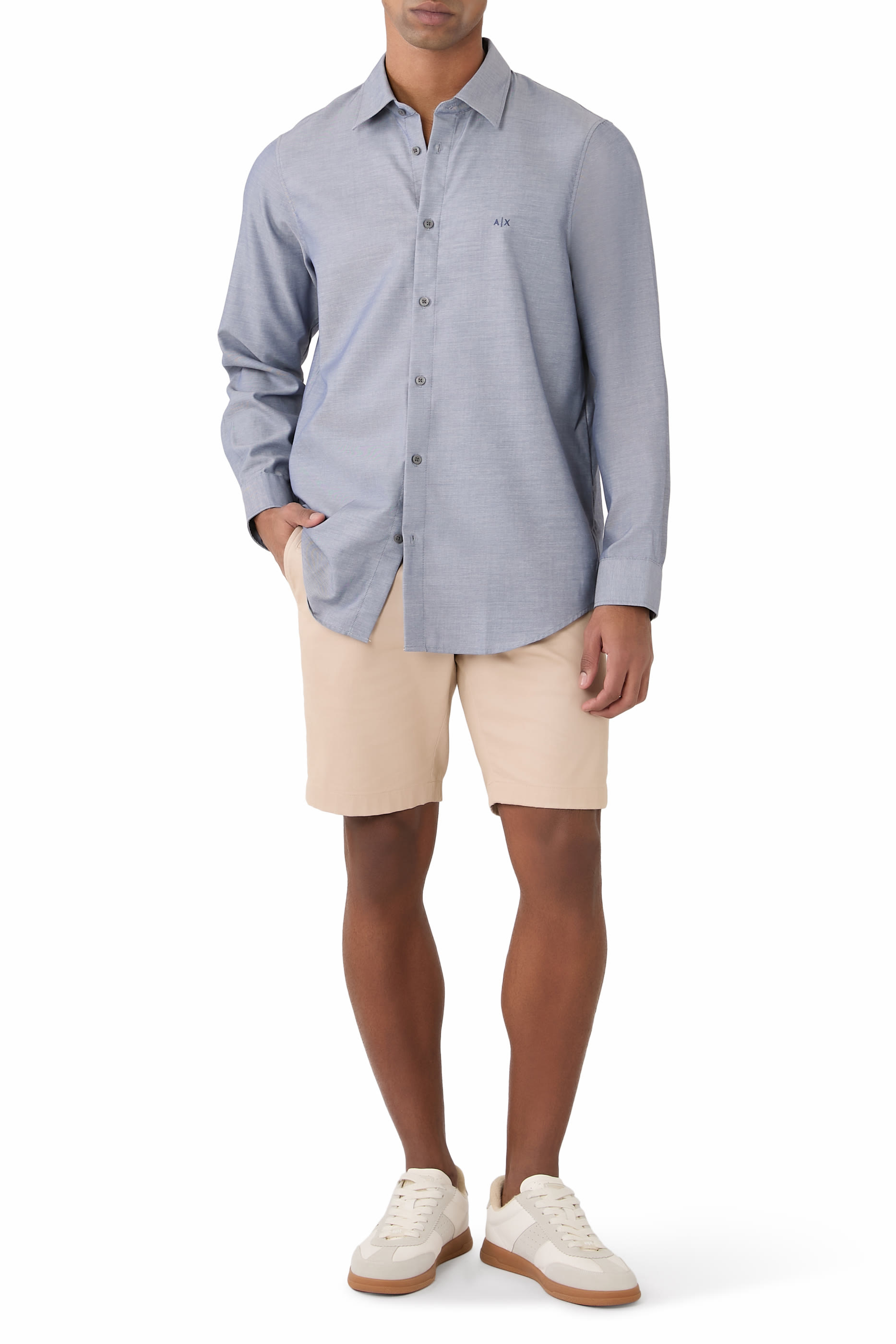 AX Logo Long-Sleeve Shirt 