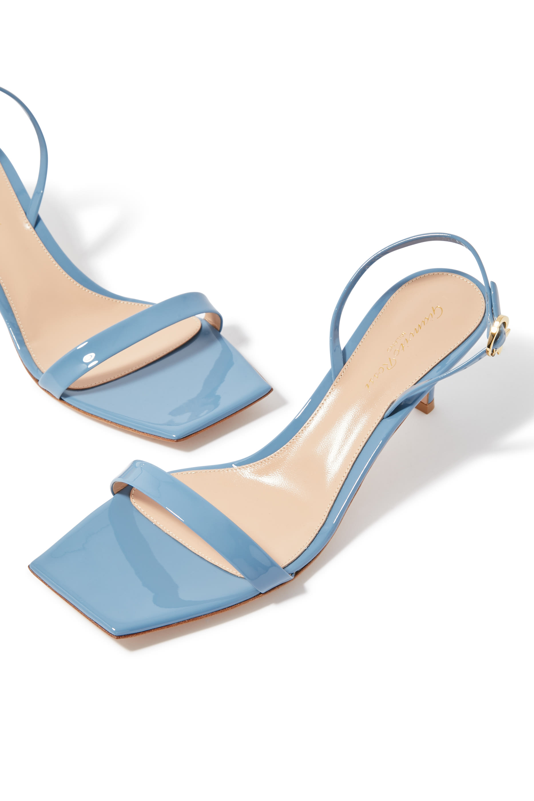 Ribbon 55 Kitten Patent Leather Sandals