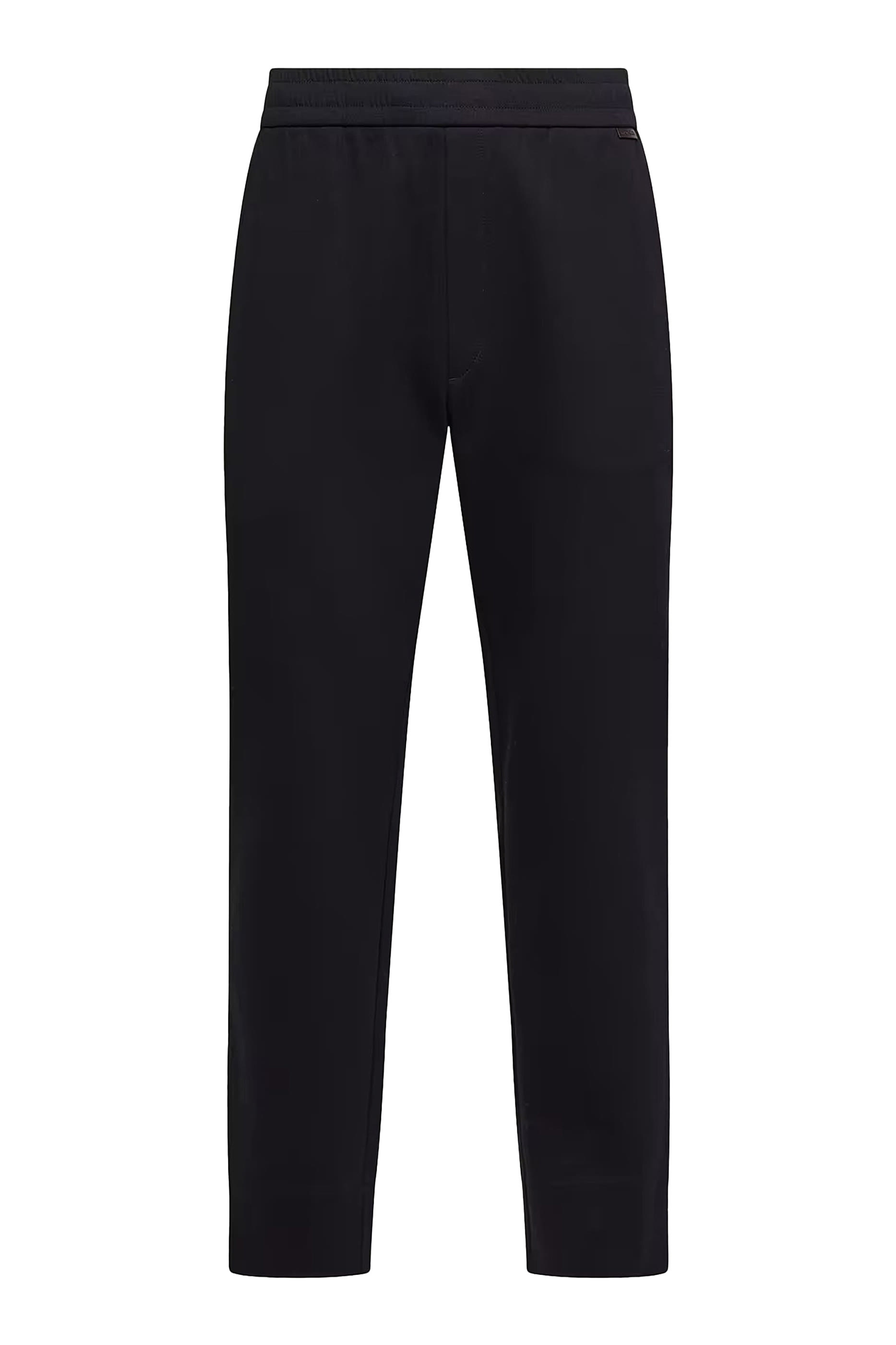 Leather Logo Cotton Blend Track Pants