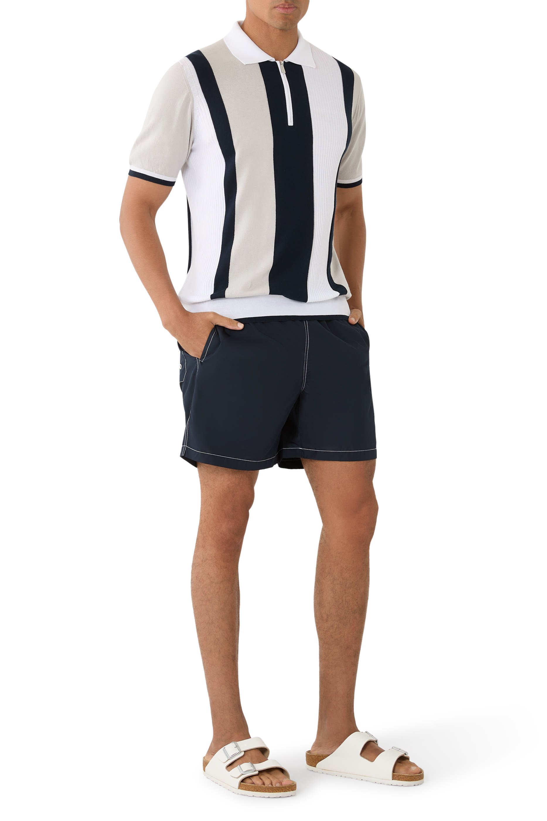 Contrast Stitch Swim Shorts