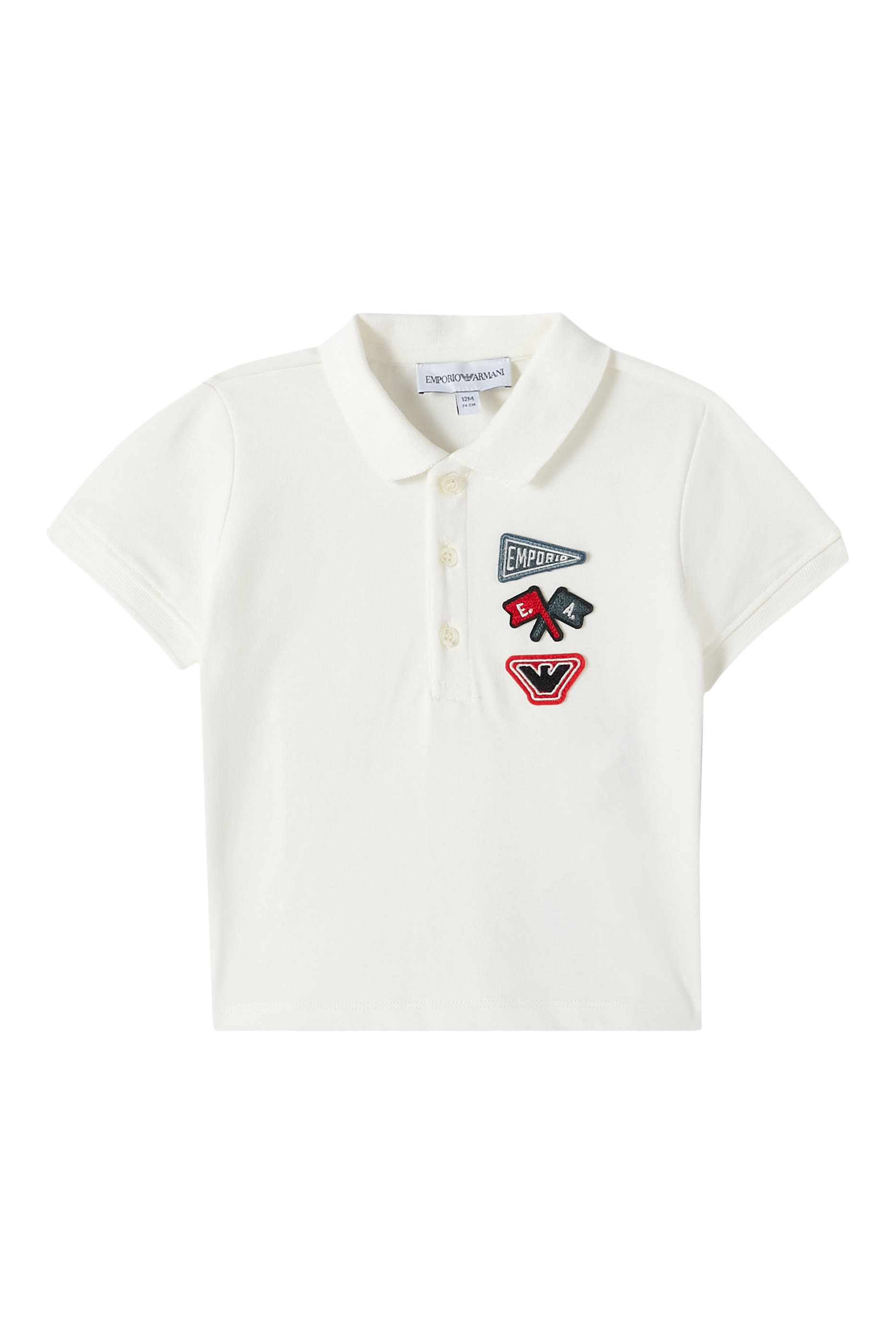 Kids Jersey Polo with Logo & Flag Patch