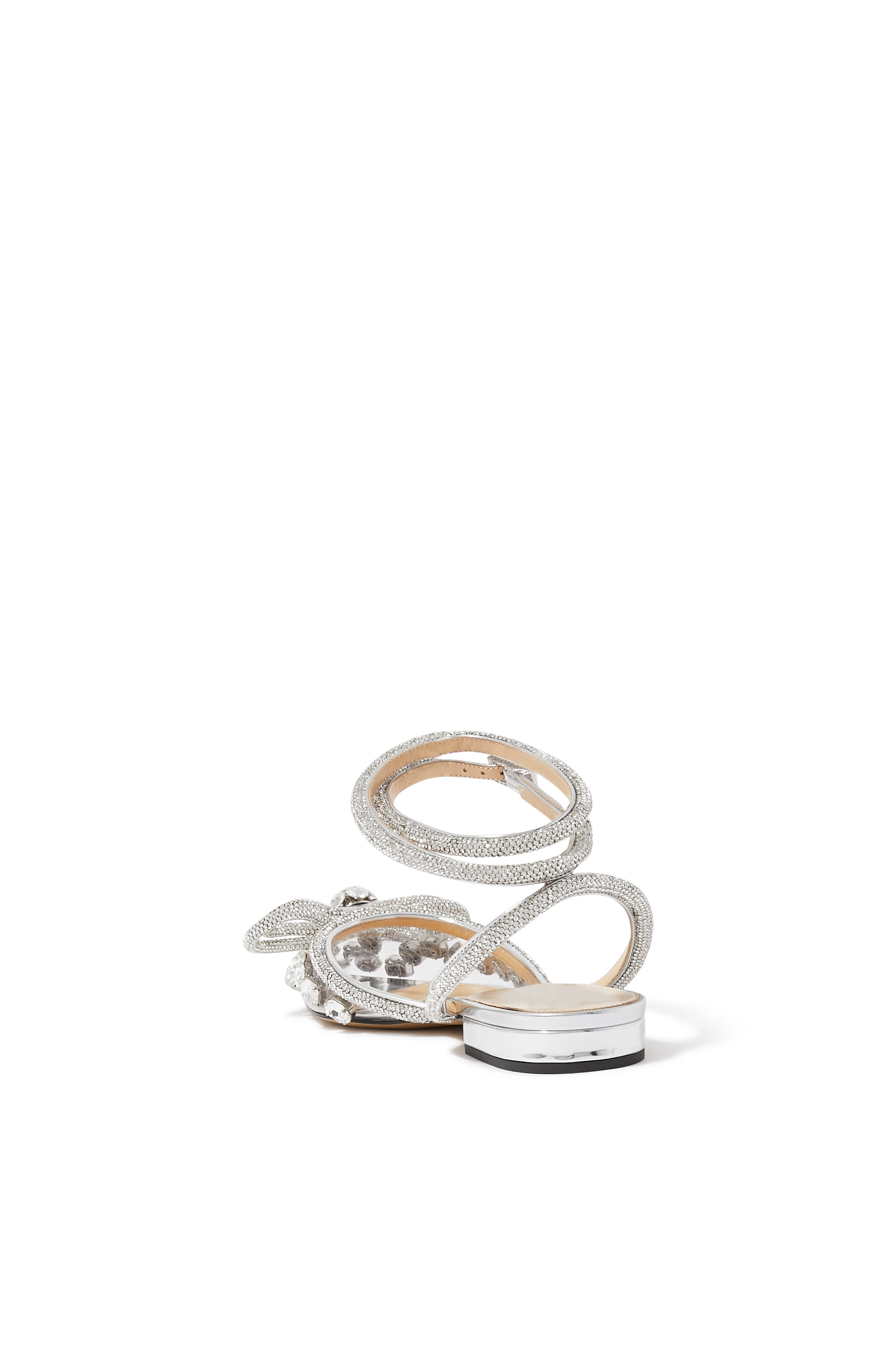 Double Bow Glitter Ballerina Shoes