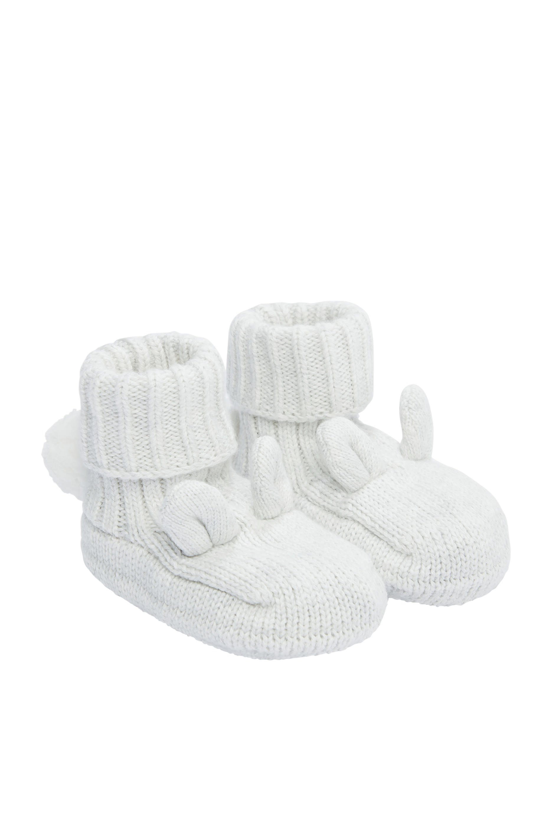 Kids Bunny Knitted Pom Pom Booties Organic Cotton