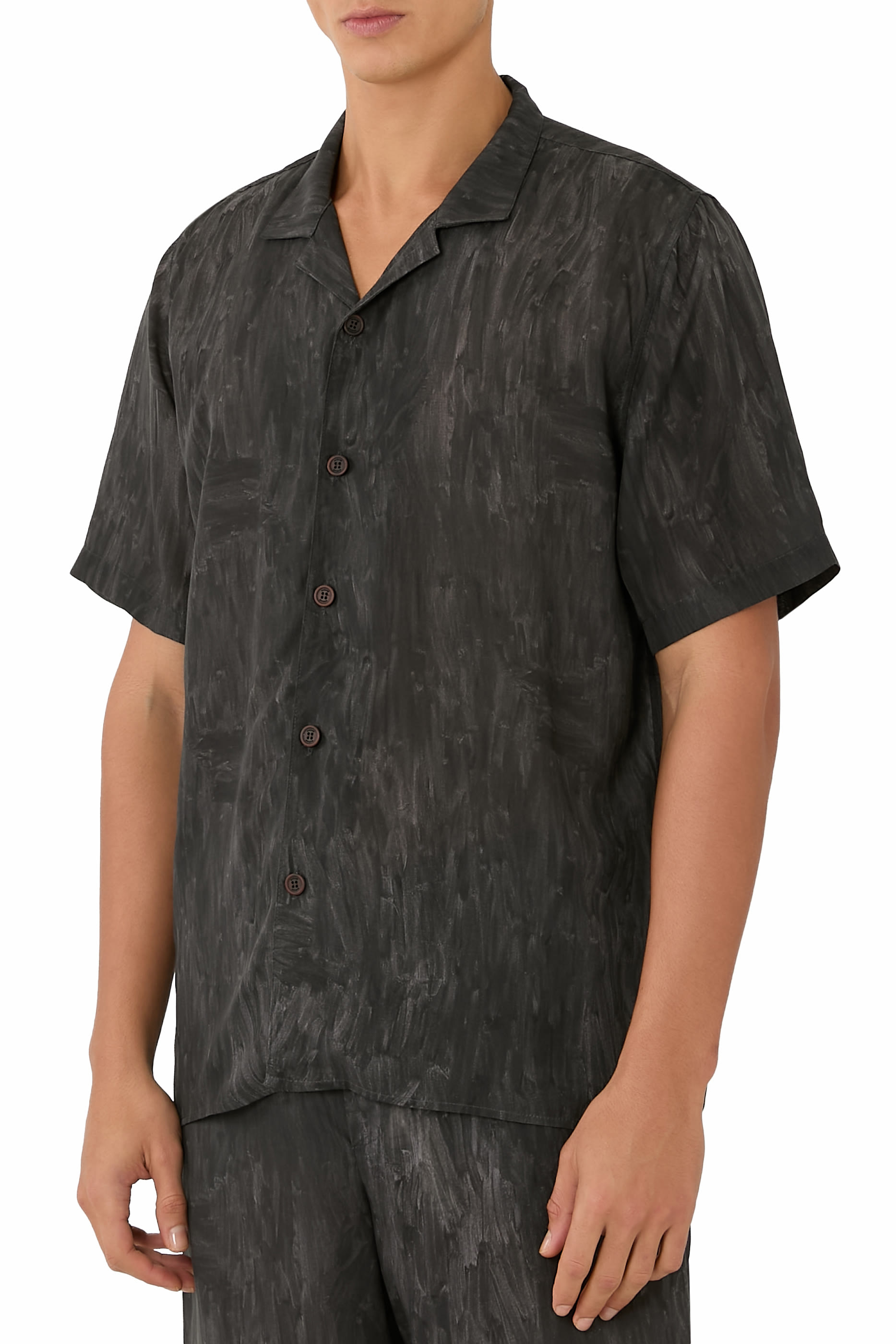 Printed Camp Collar Shirt