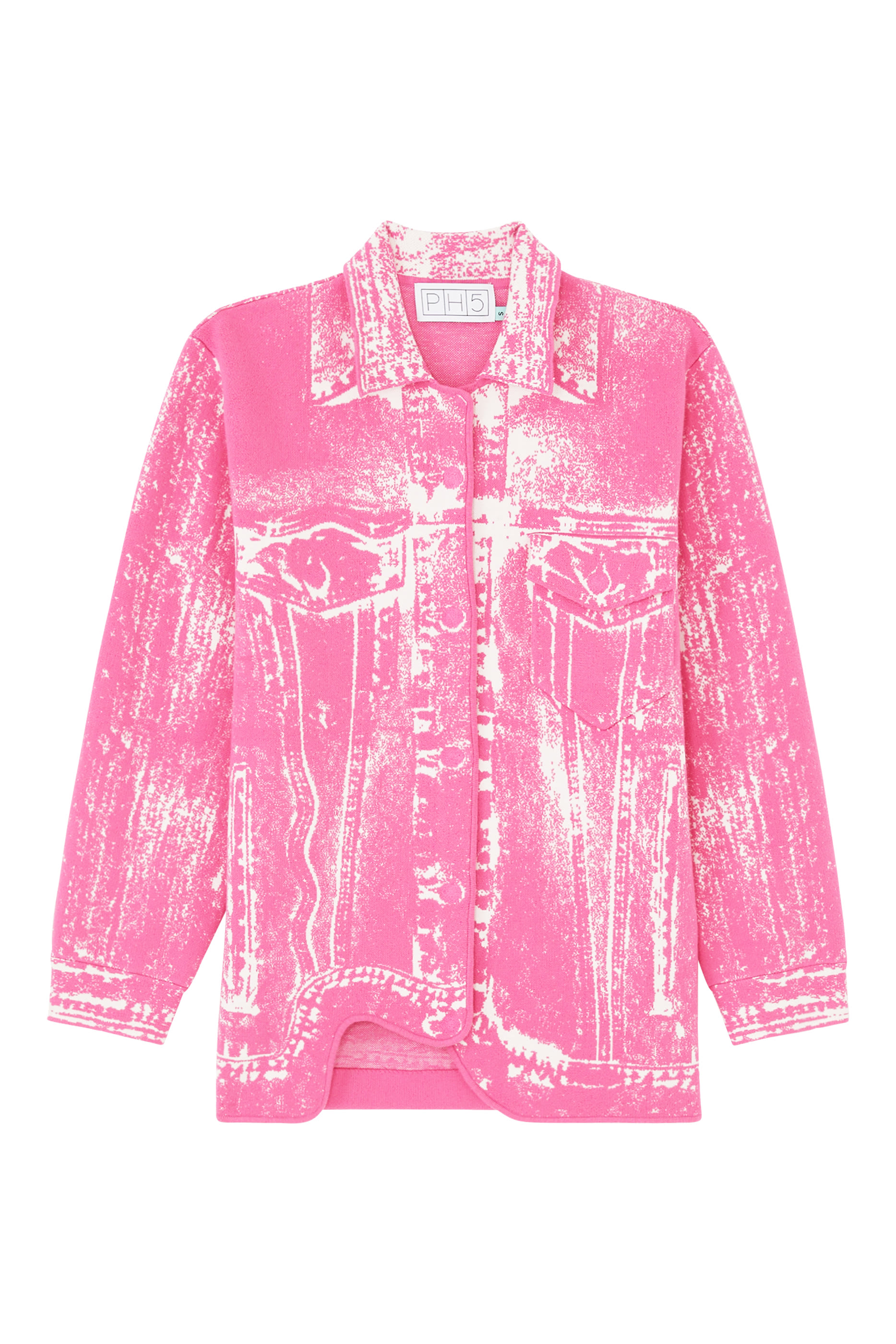 Hana Denim Print Oversized Jacket