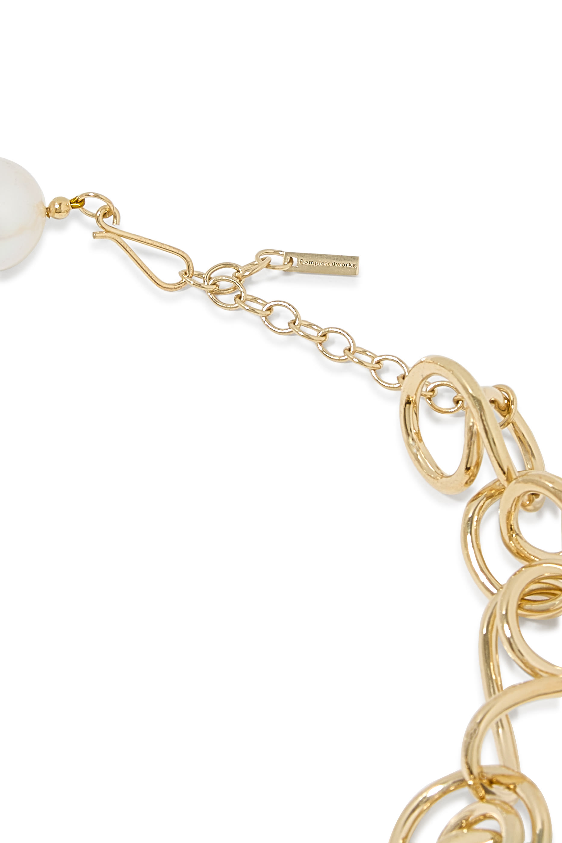 Who's in Charge? Necklace, 14K Yellow Gold Plated Brass & Pearls
