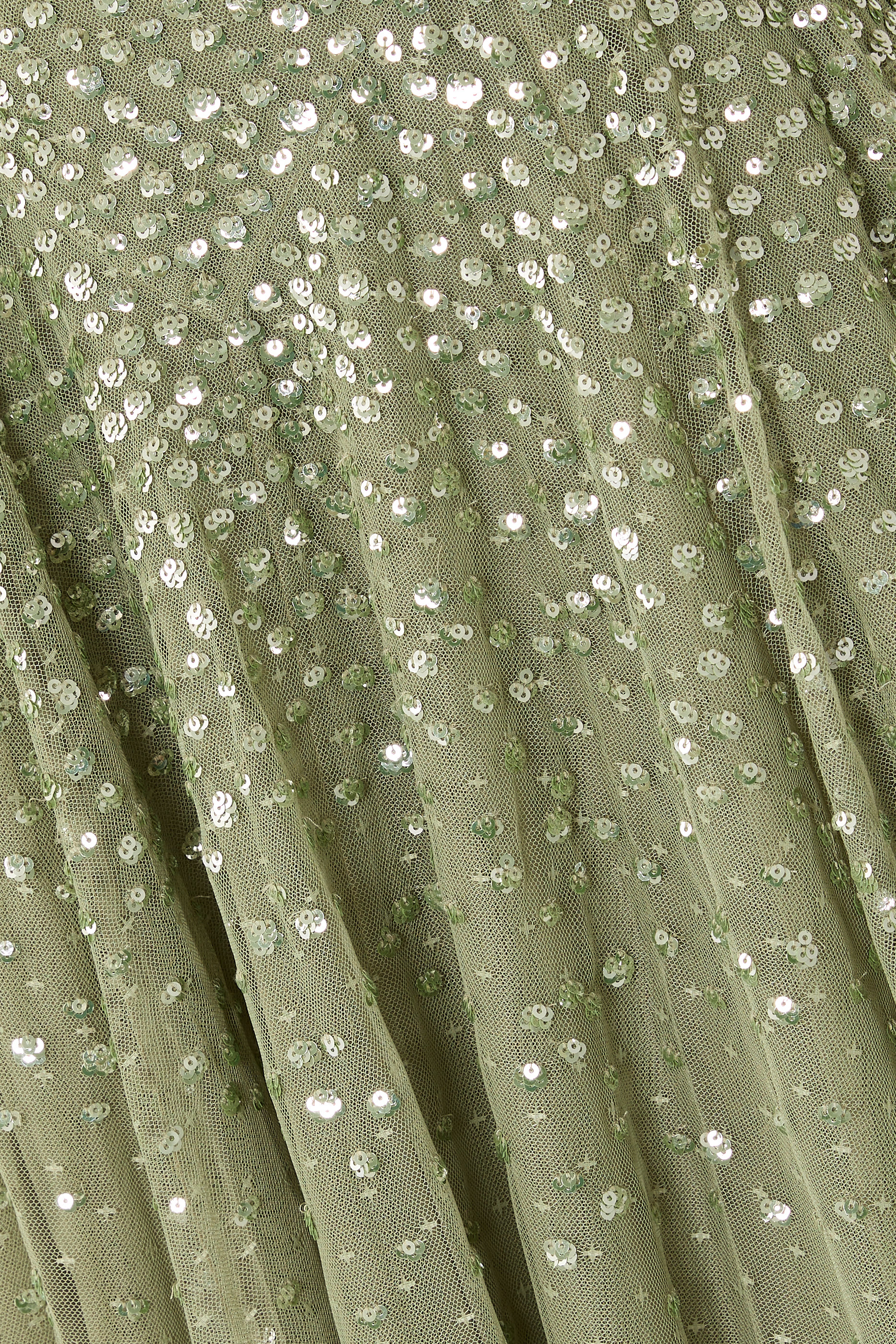 Dappled Sequin Cape Ankle Gown