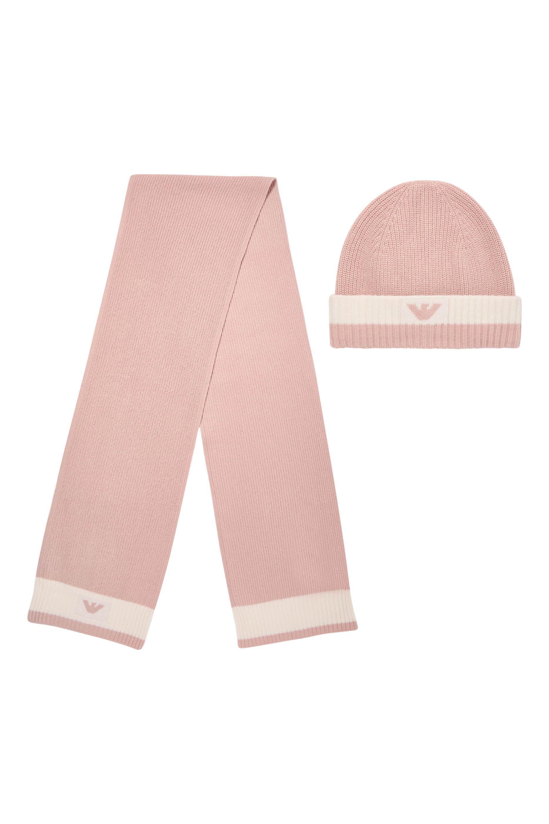 Kids Wool-blend Beanie and Scarf Set
