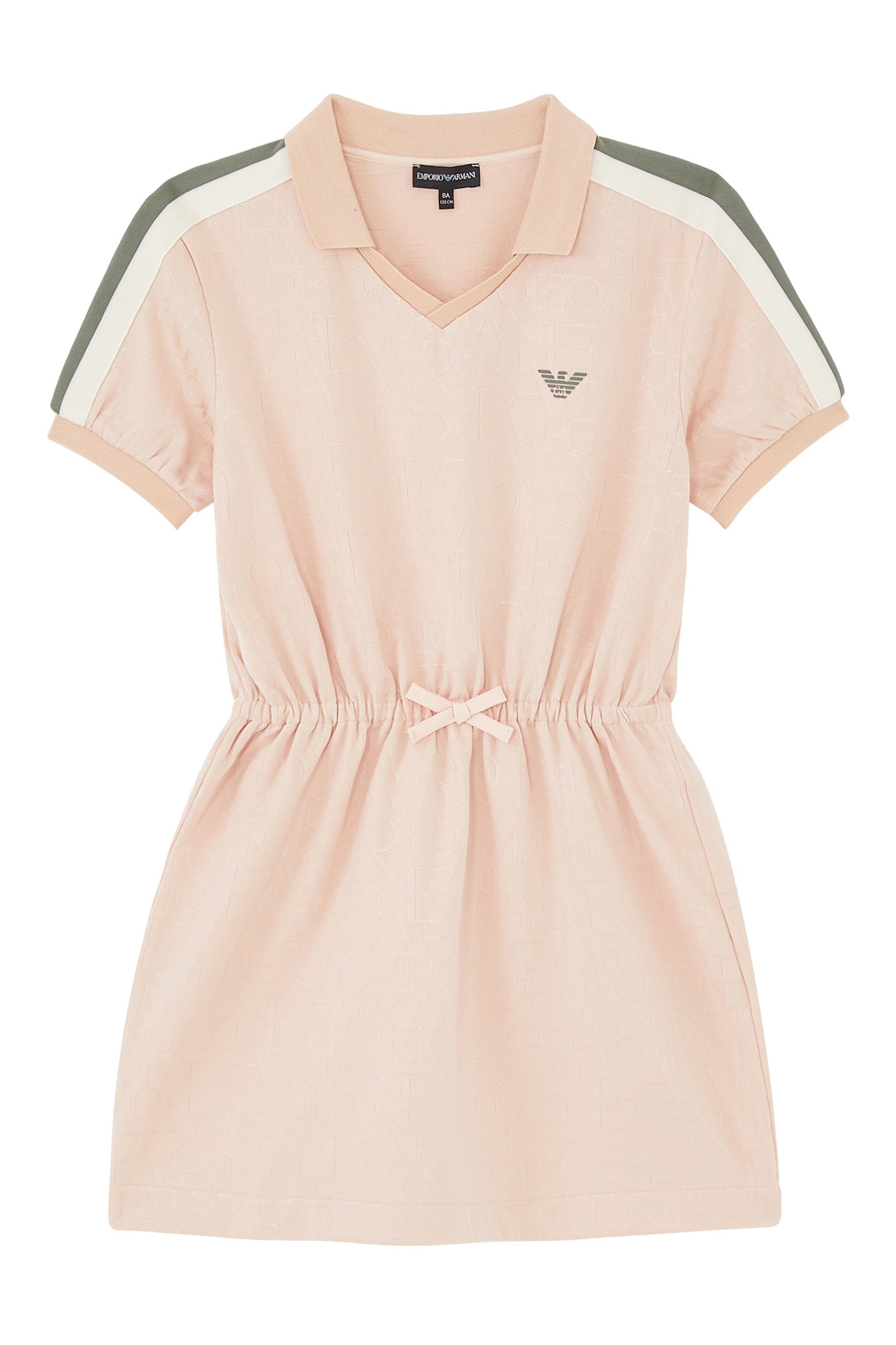 Kids Gathered Waist Collared Dress