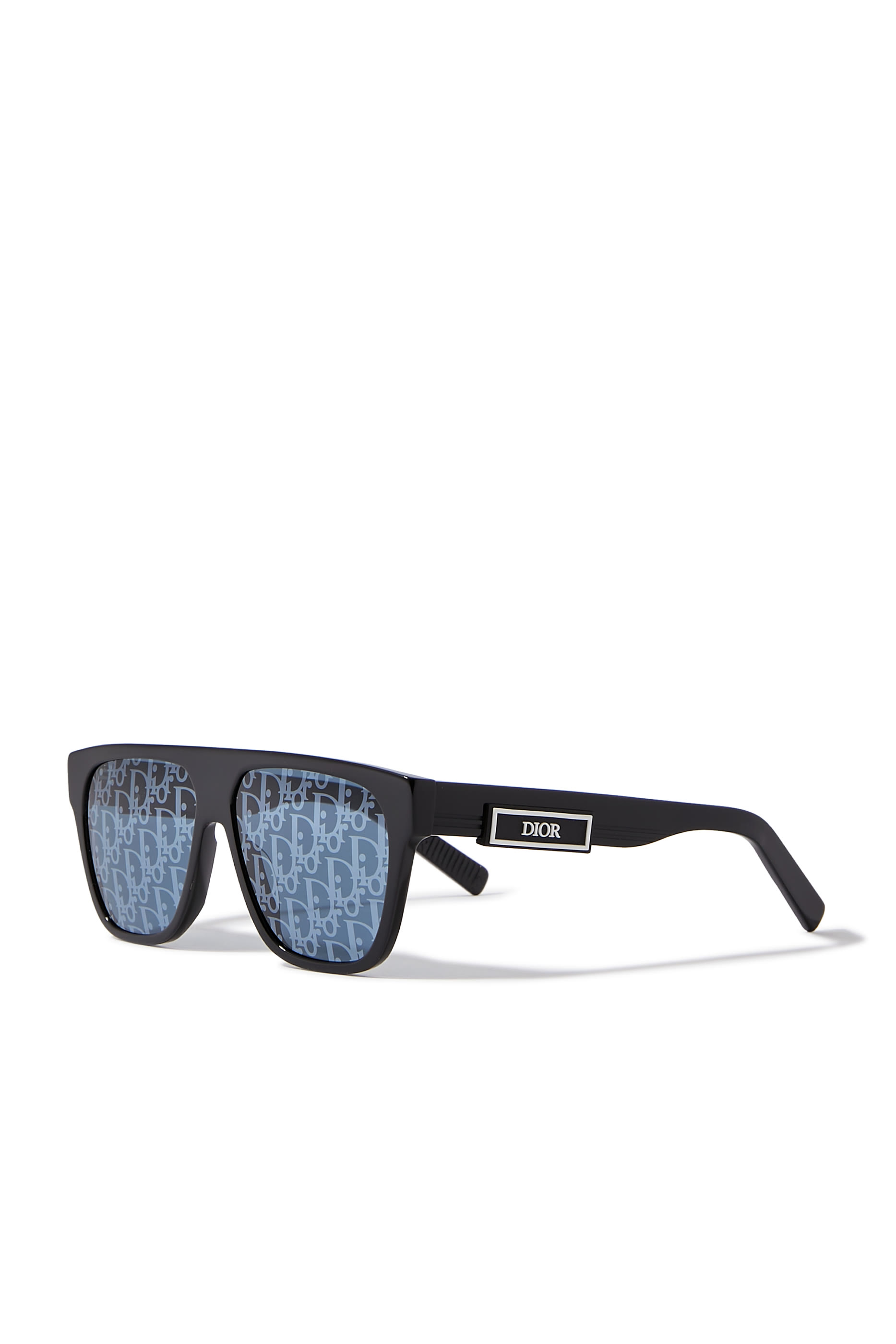 DiorB23 S3I Shiny Black Geometric Sunglasses