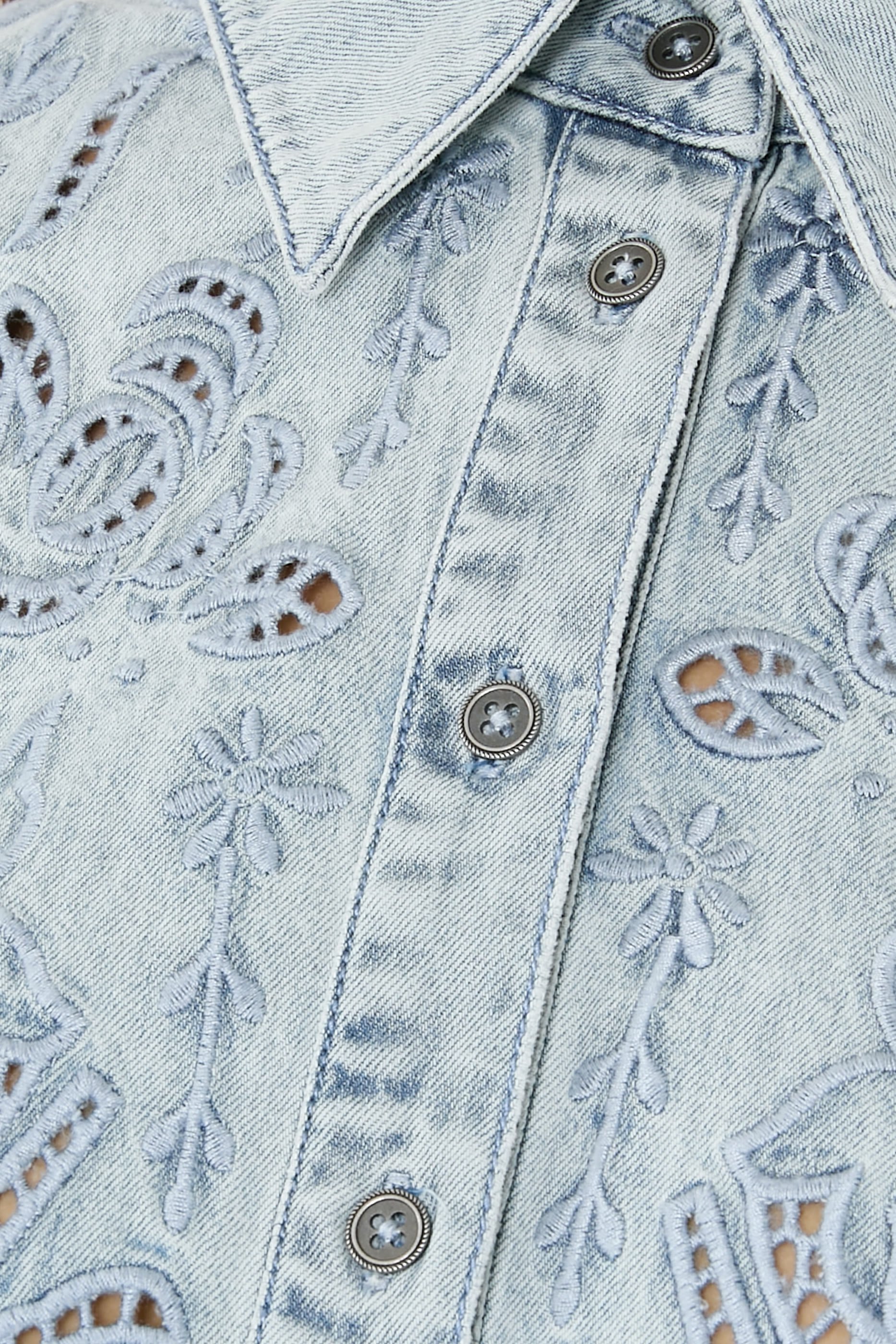 Lane Denim Button Down Top