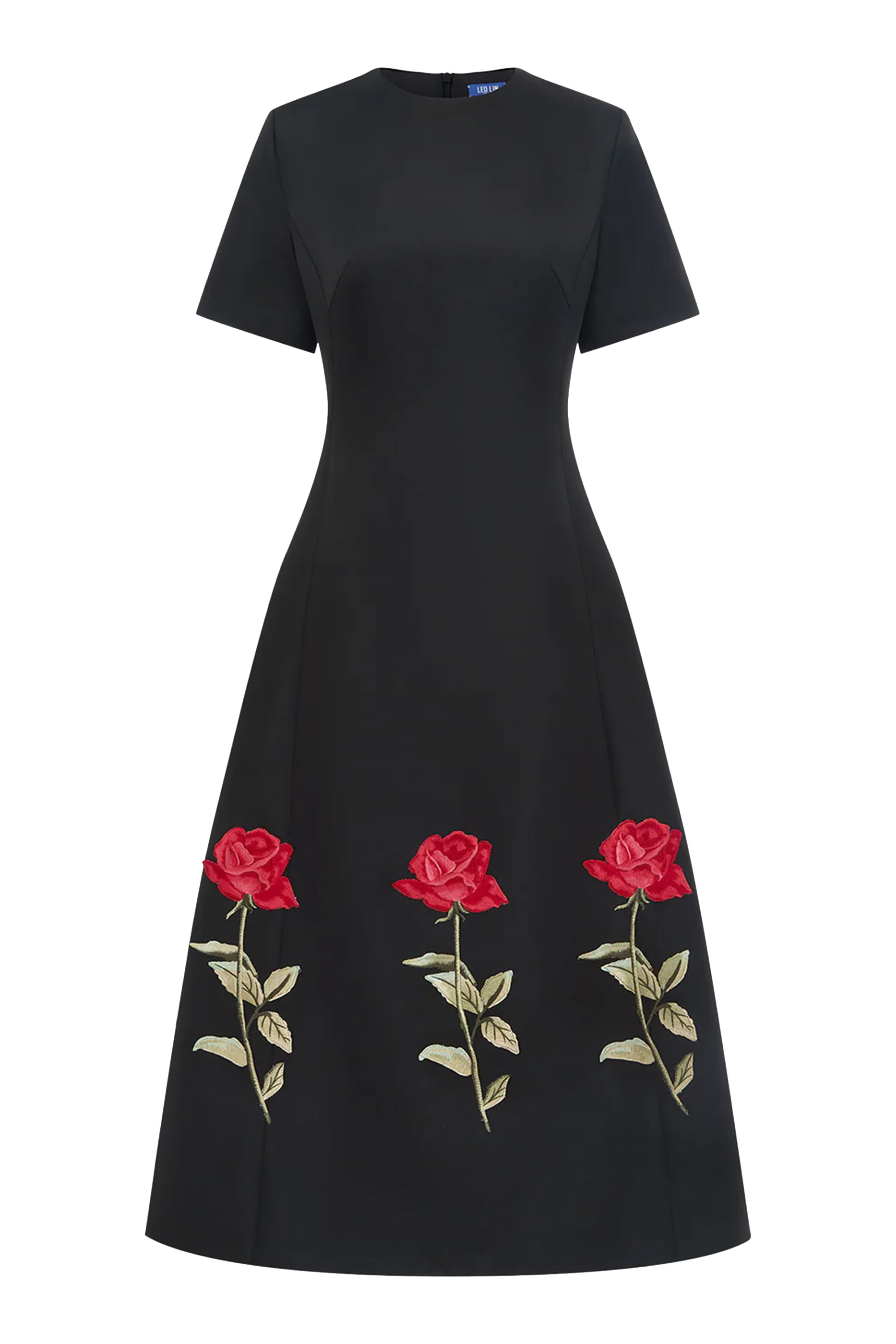 Caroline Embellished Rose Midi Dress