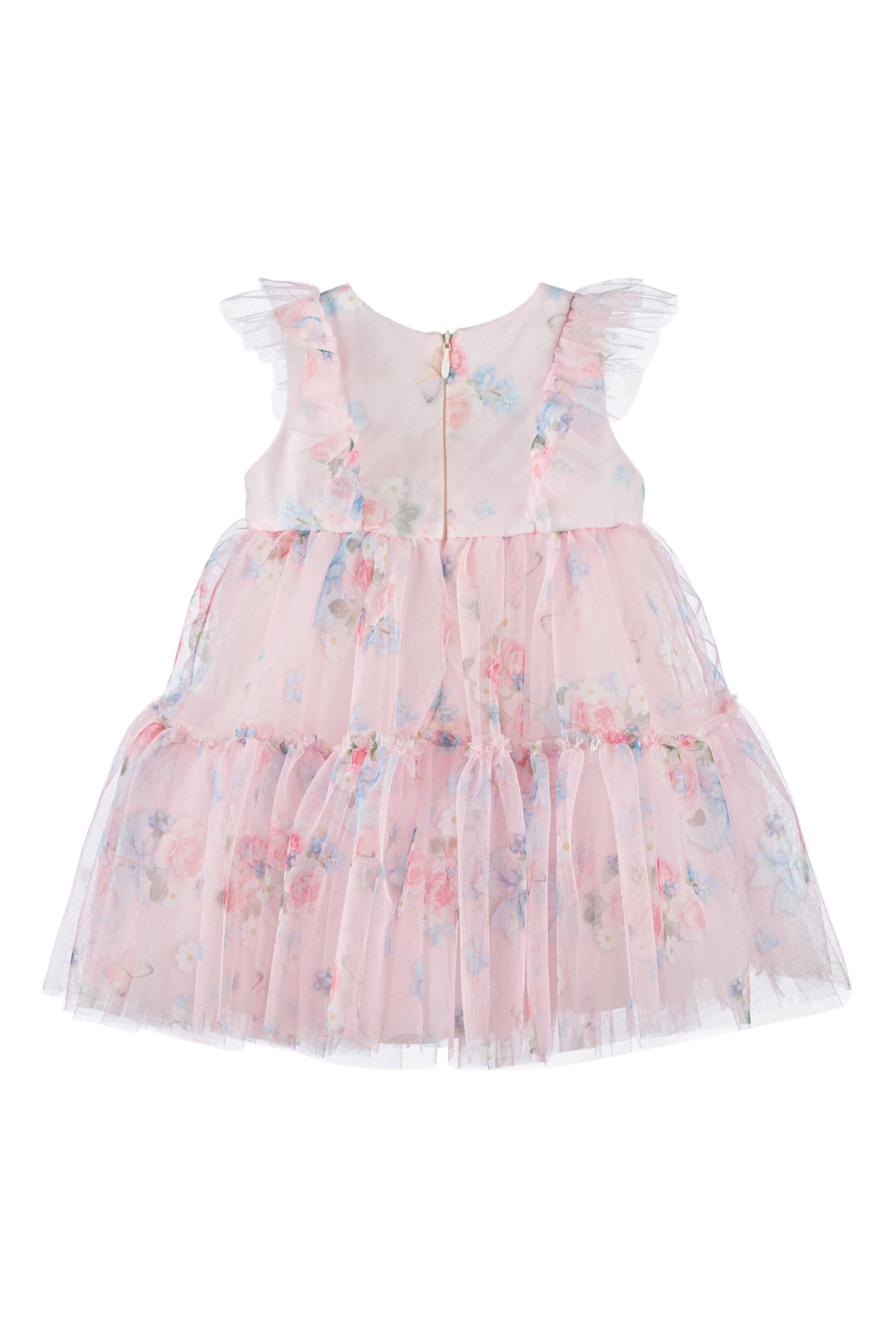 Kids Floral-Print Tulle Dress