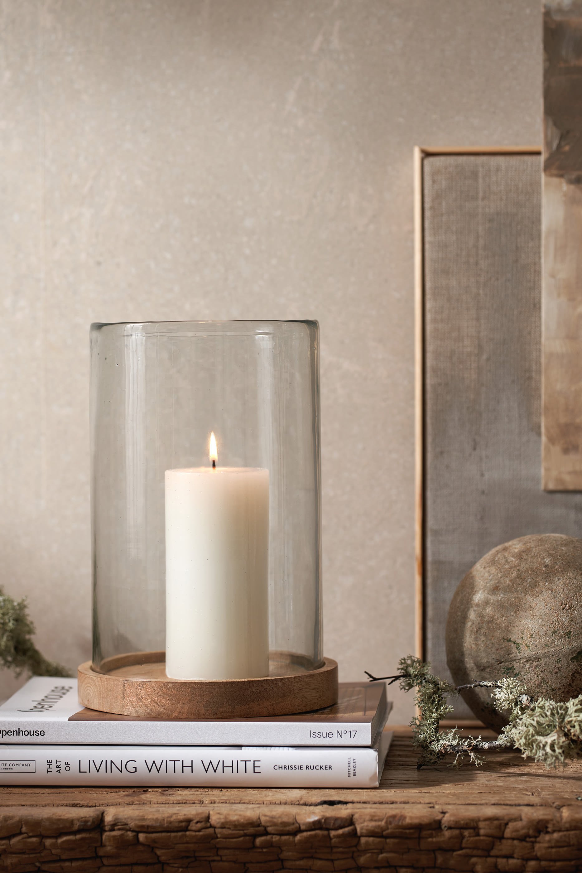 Mango Wood Large Candle Holder