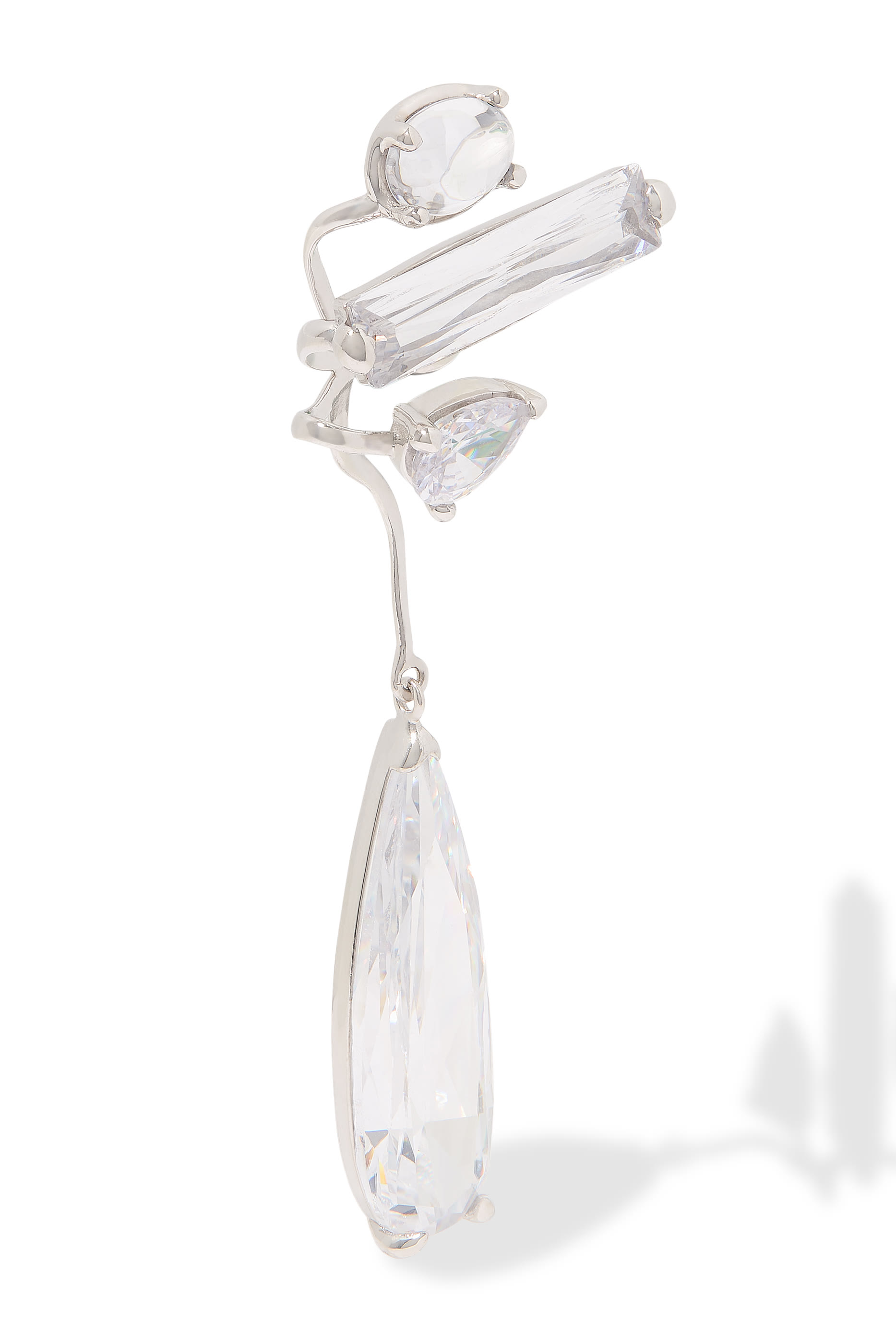 Clear Mixed Hybrid Drop Ear Cuffs