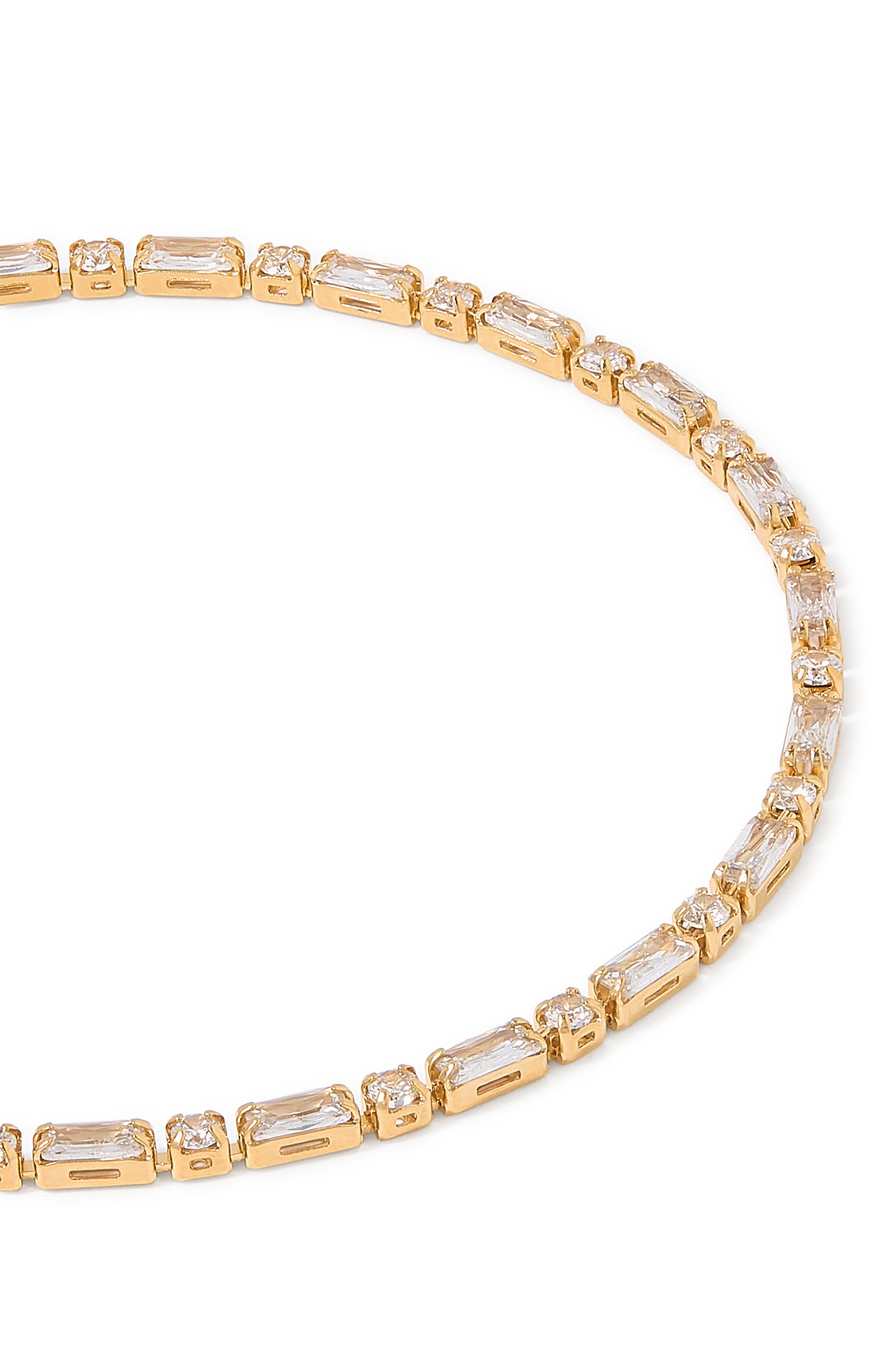 Evelyne Bracelet, 18K Gold-Plated Brass & Crystals