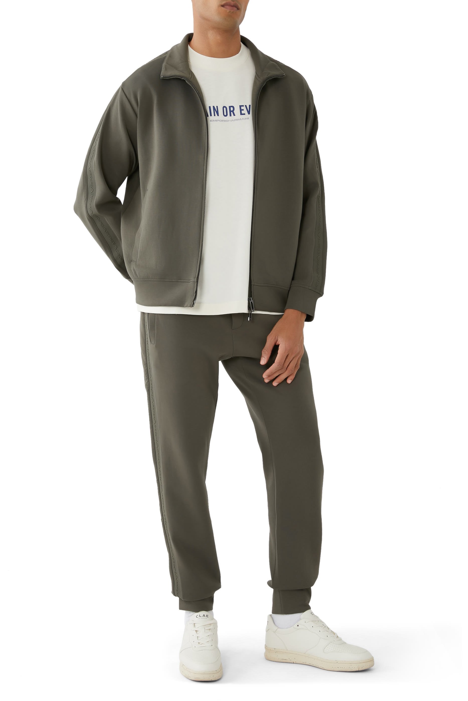 Jersey Zip-Up Sweatshirt