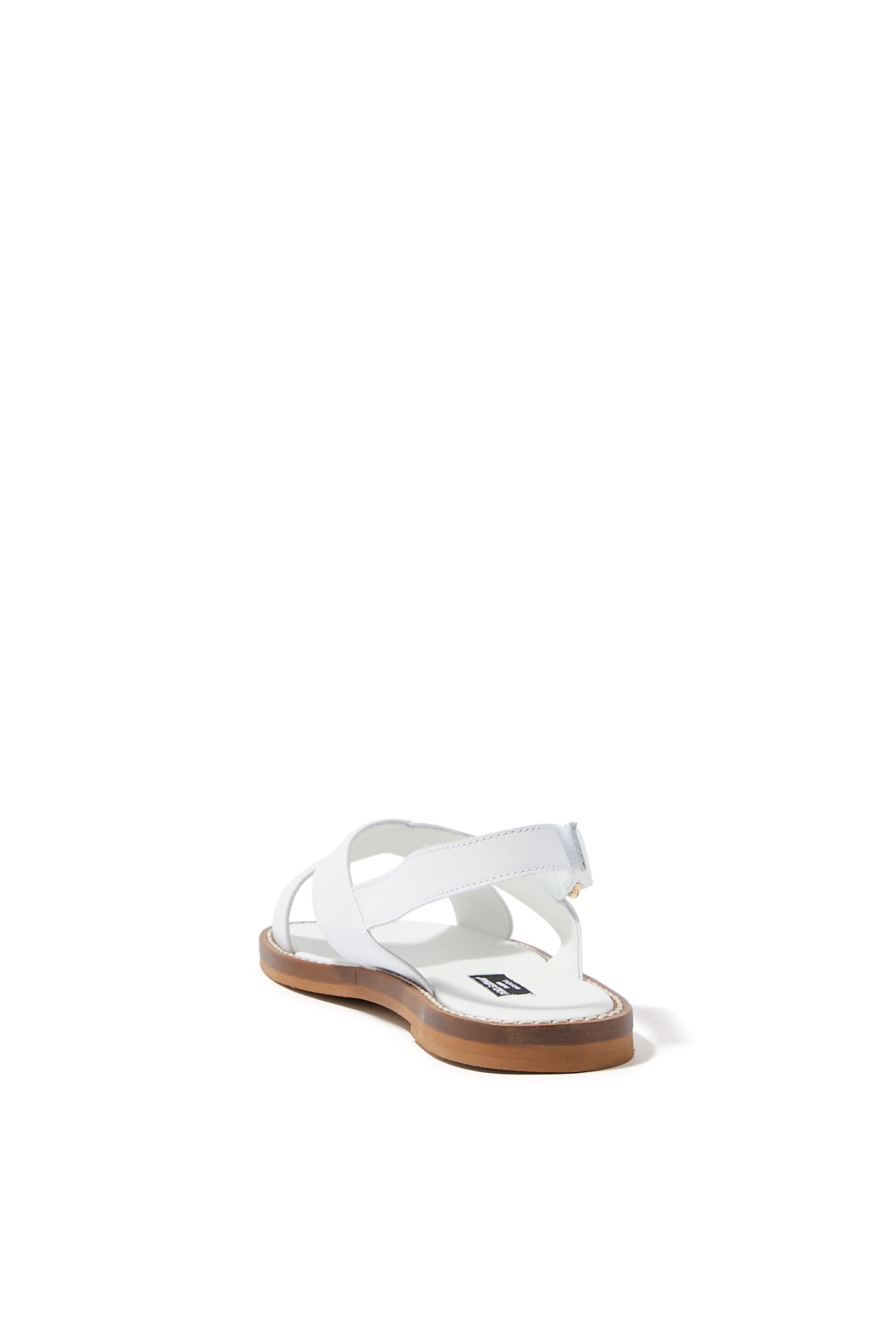 Kids Calfskin Sandals with DG Logo