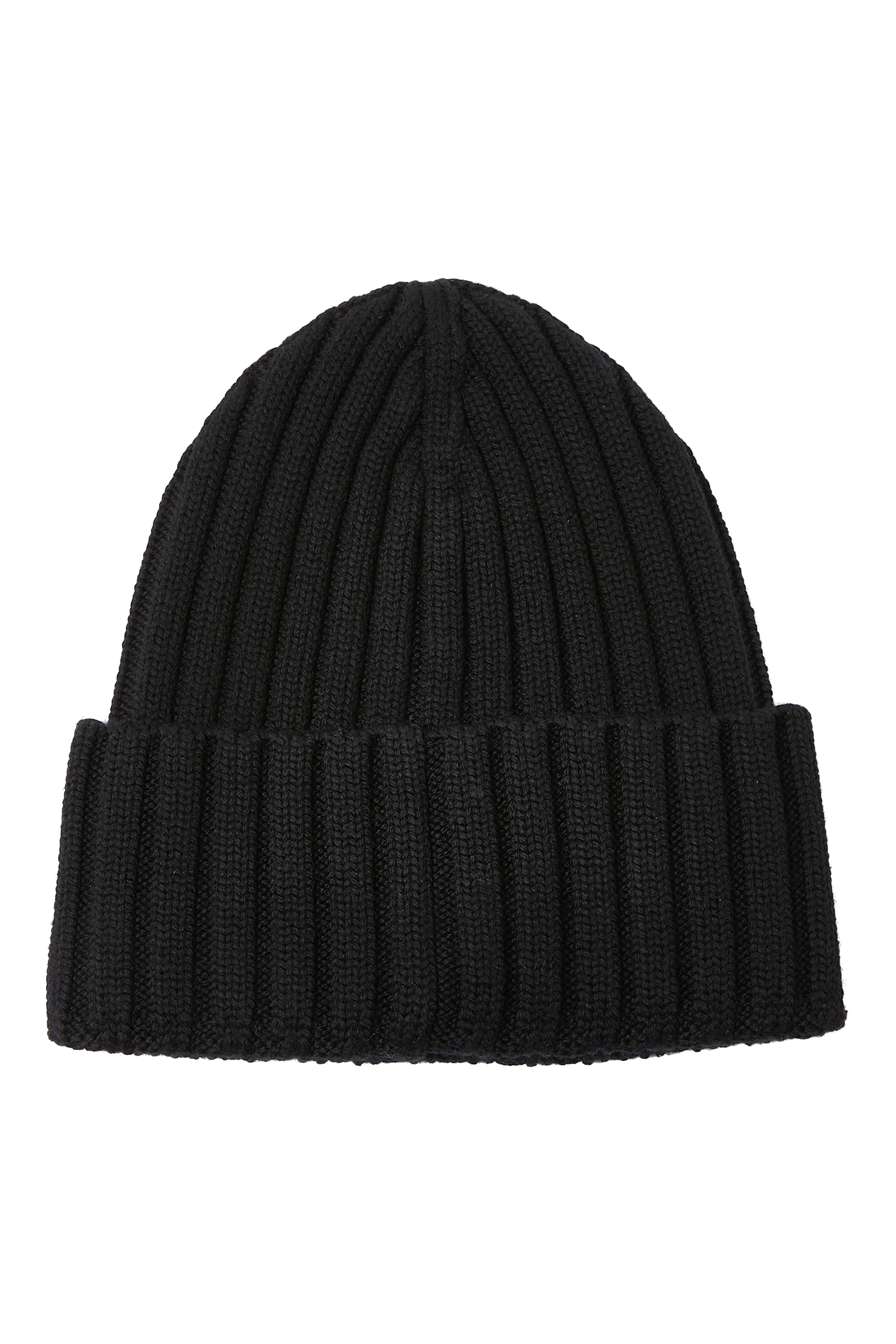 Ribbed Knit Wool Beanie