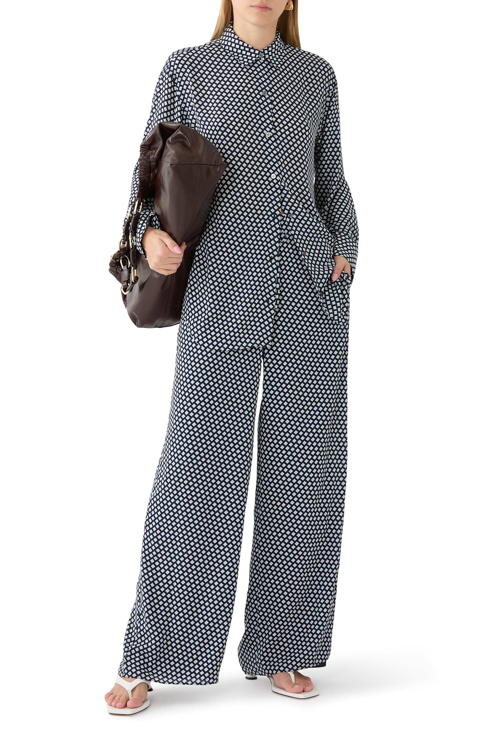 Geo Block Boyfriend Shirt