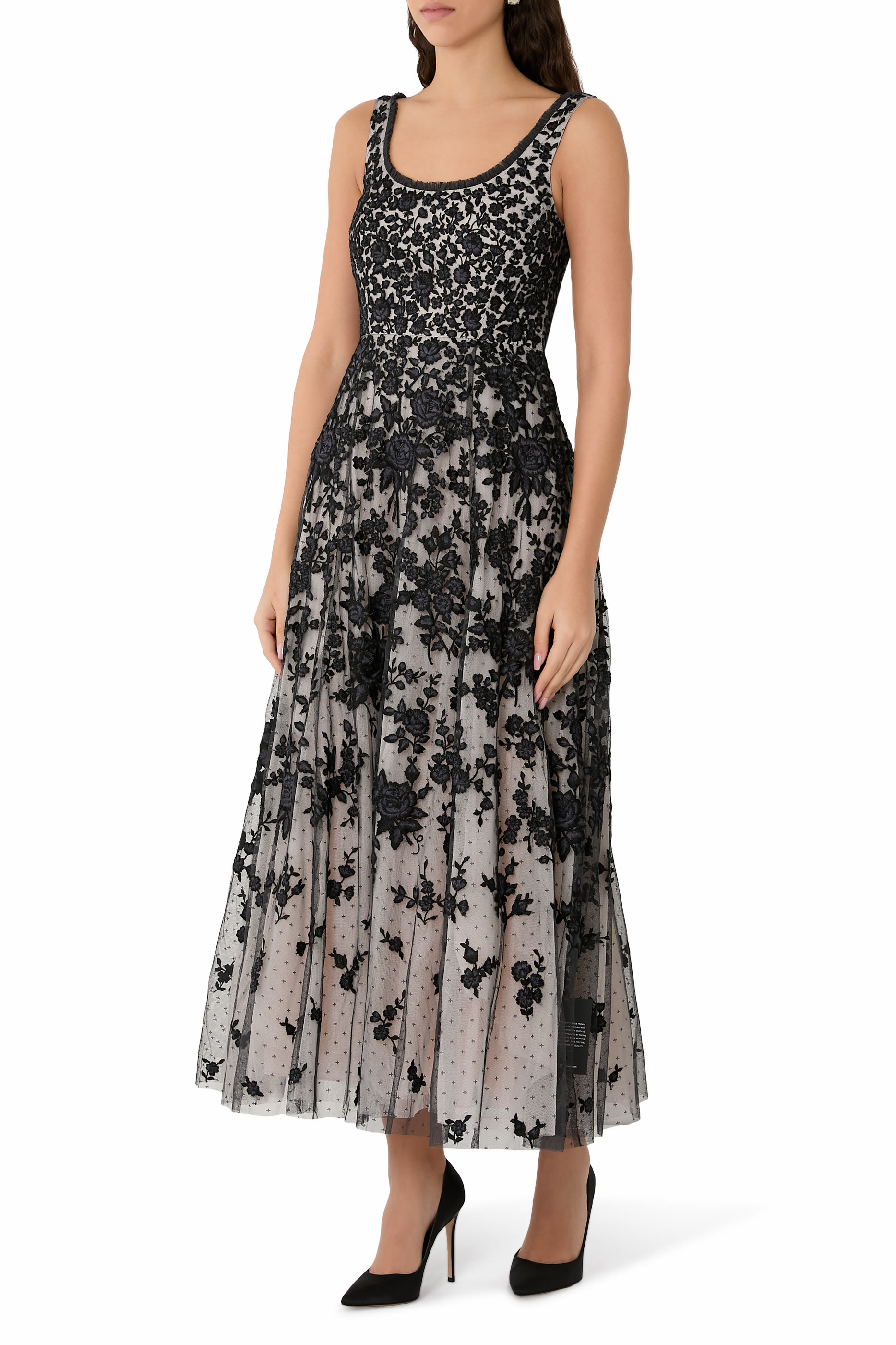 Rosa Scoop Neck Ankle Gown 