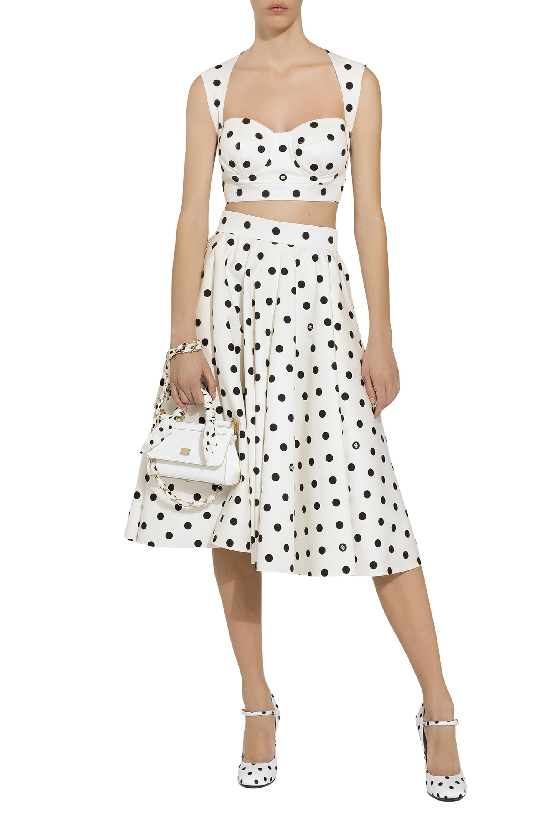 Polka-Dot Cotton Drill Circle Skirt