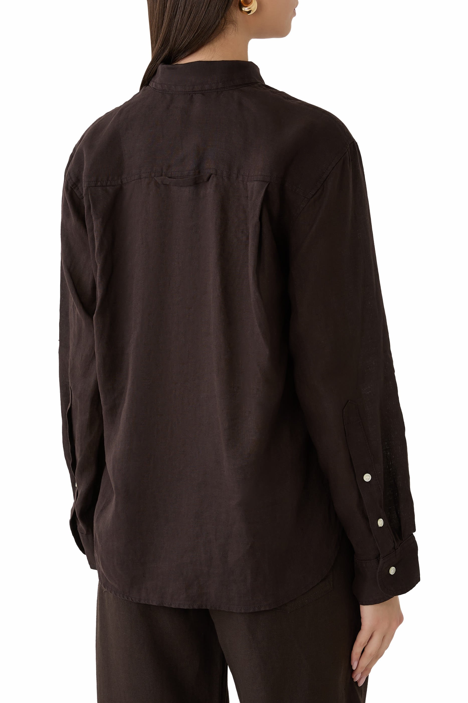 Kayla Shrunken Linen Shirt