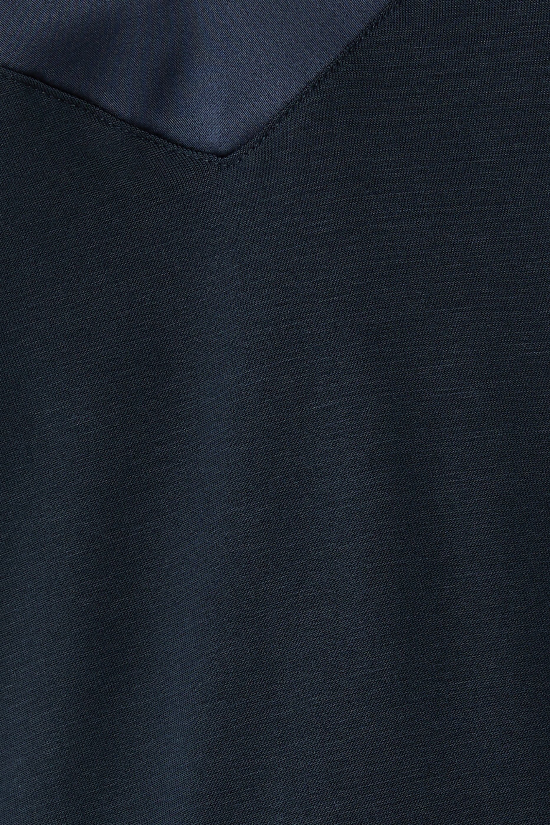 Jersey Satin Trim Pajama Set