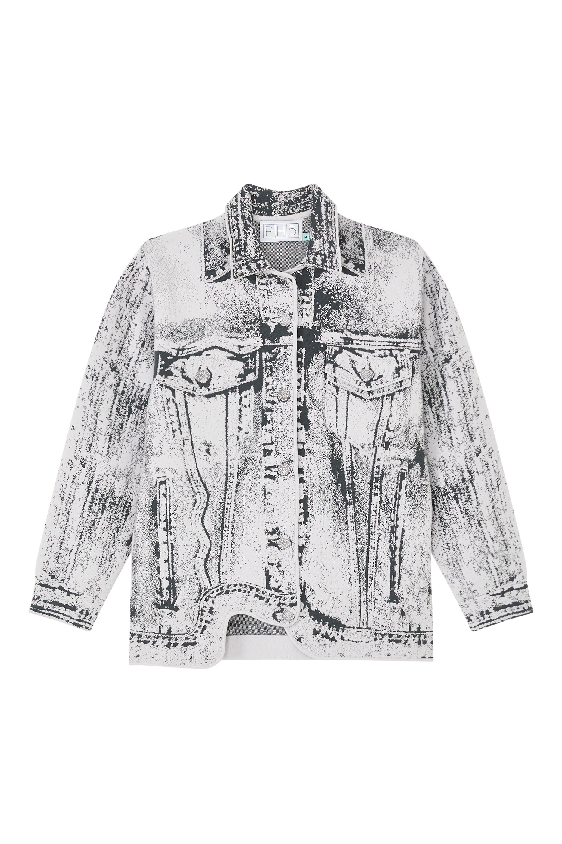 Hana Denim Print Oversized Jacket