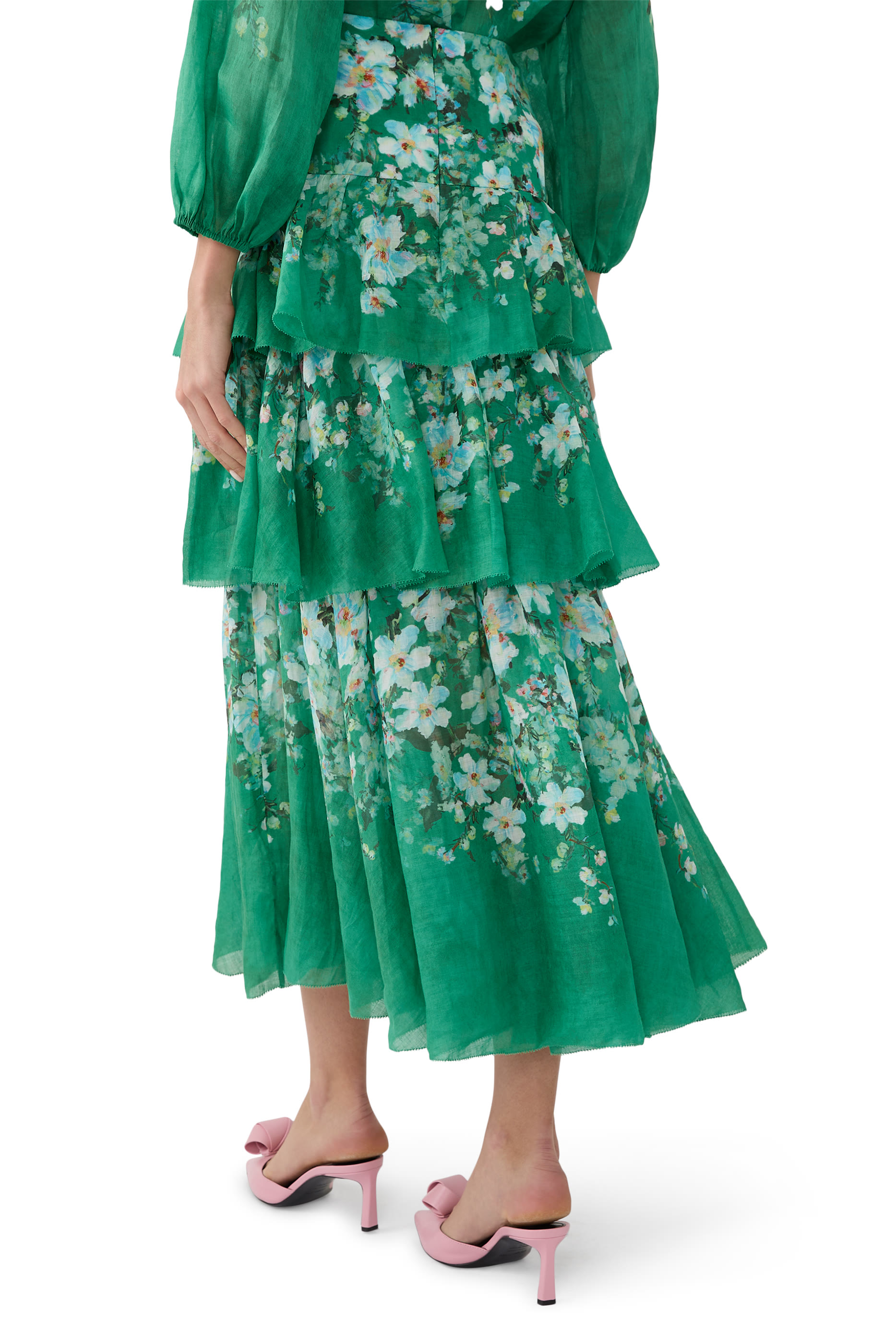 Everley Tiered Midi Skirt