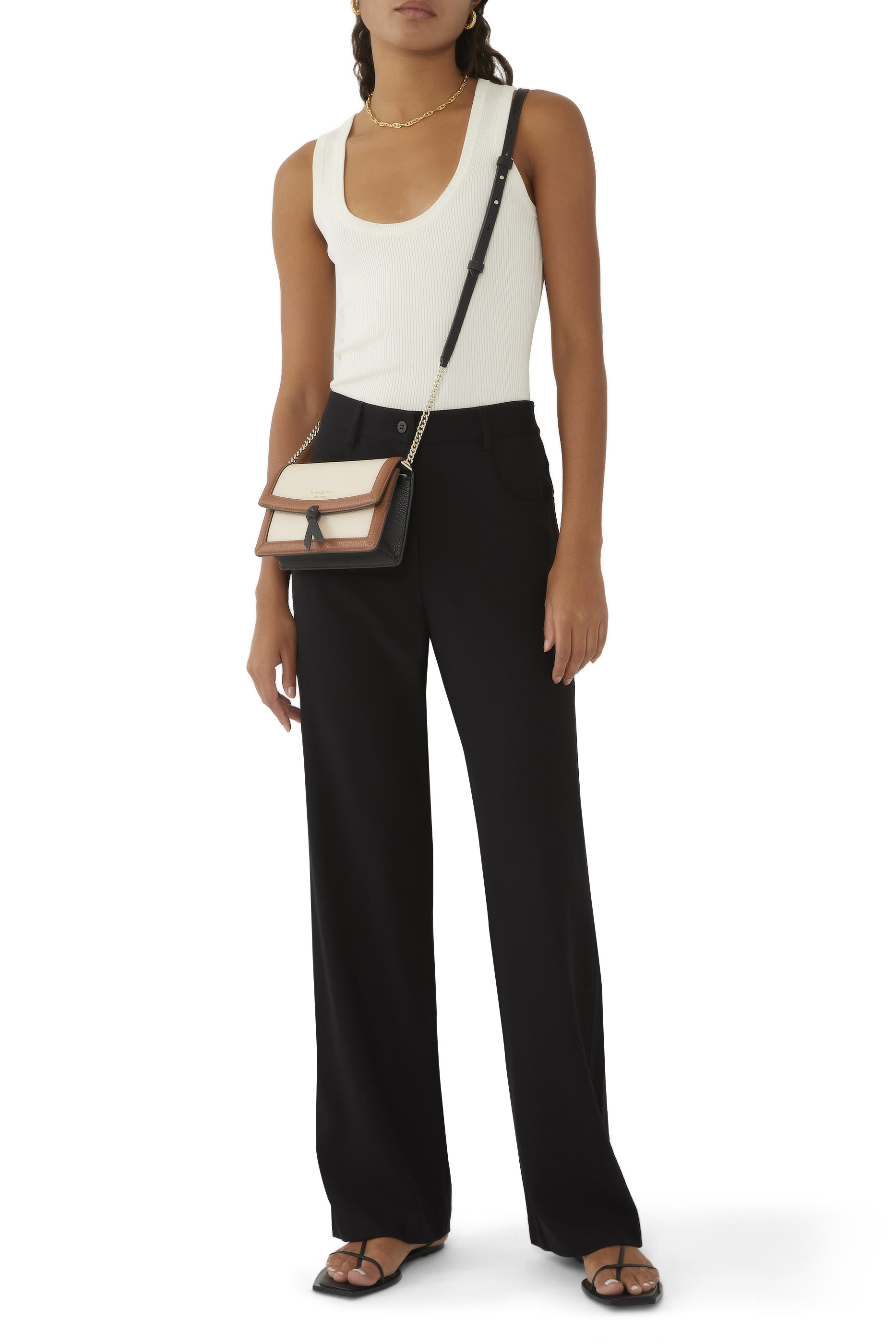 Knott Color-Blocked Flap Crossbody