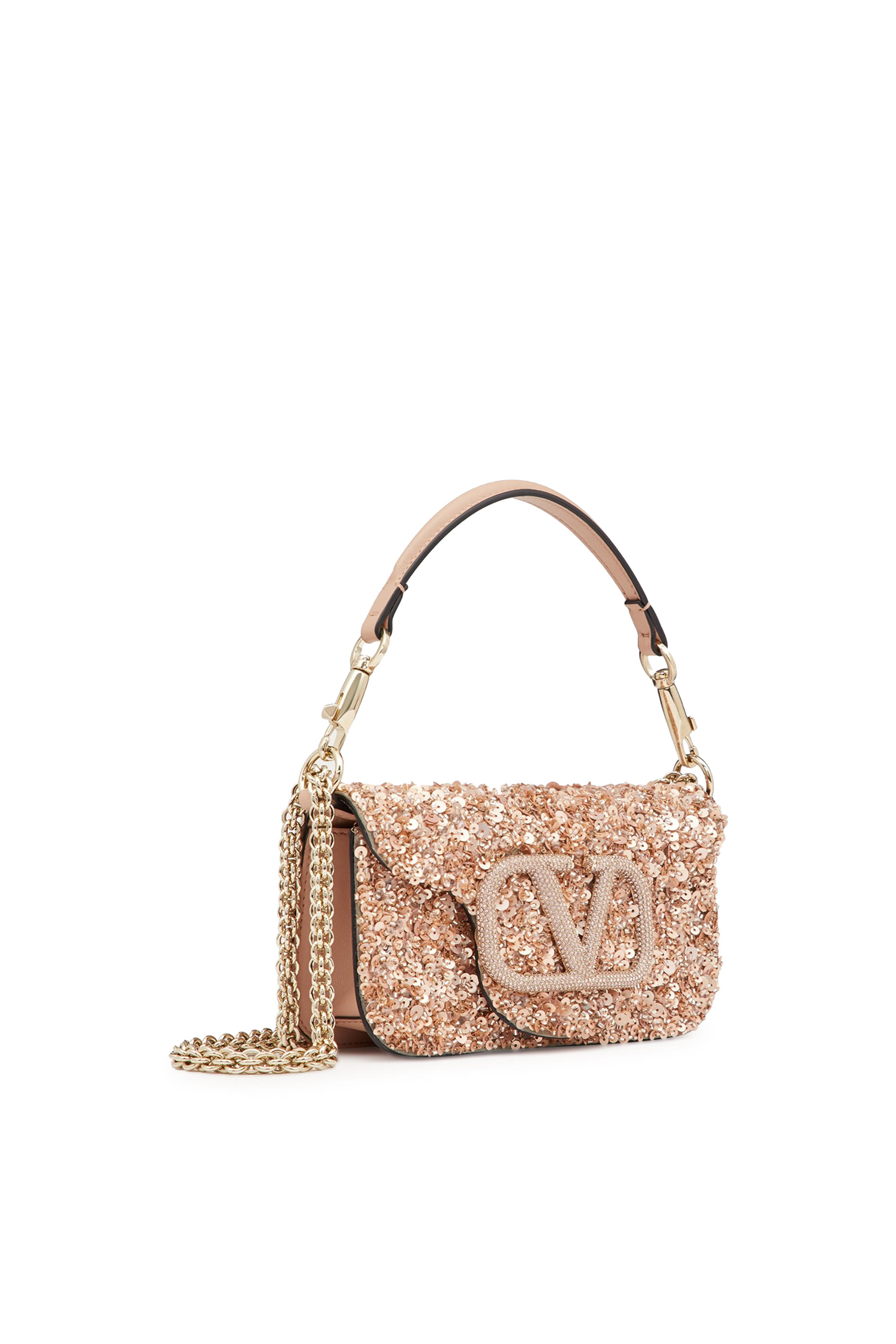 Small Sequin-Encrusted Locò Shoulder Bag