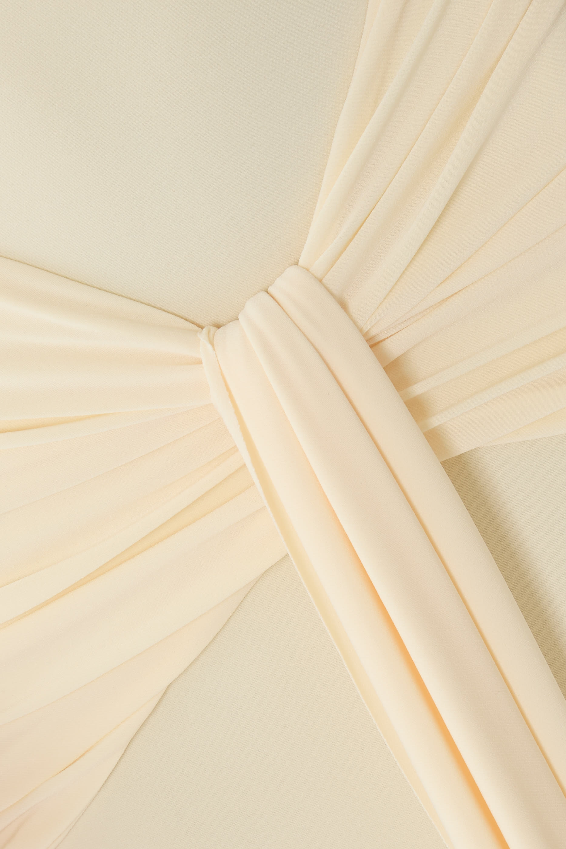 Graziana High-Neck Gathered Draped Maxi Dress