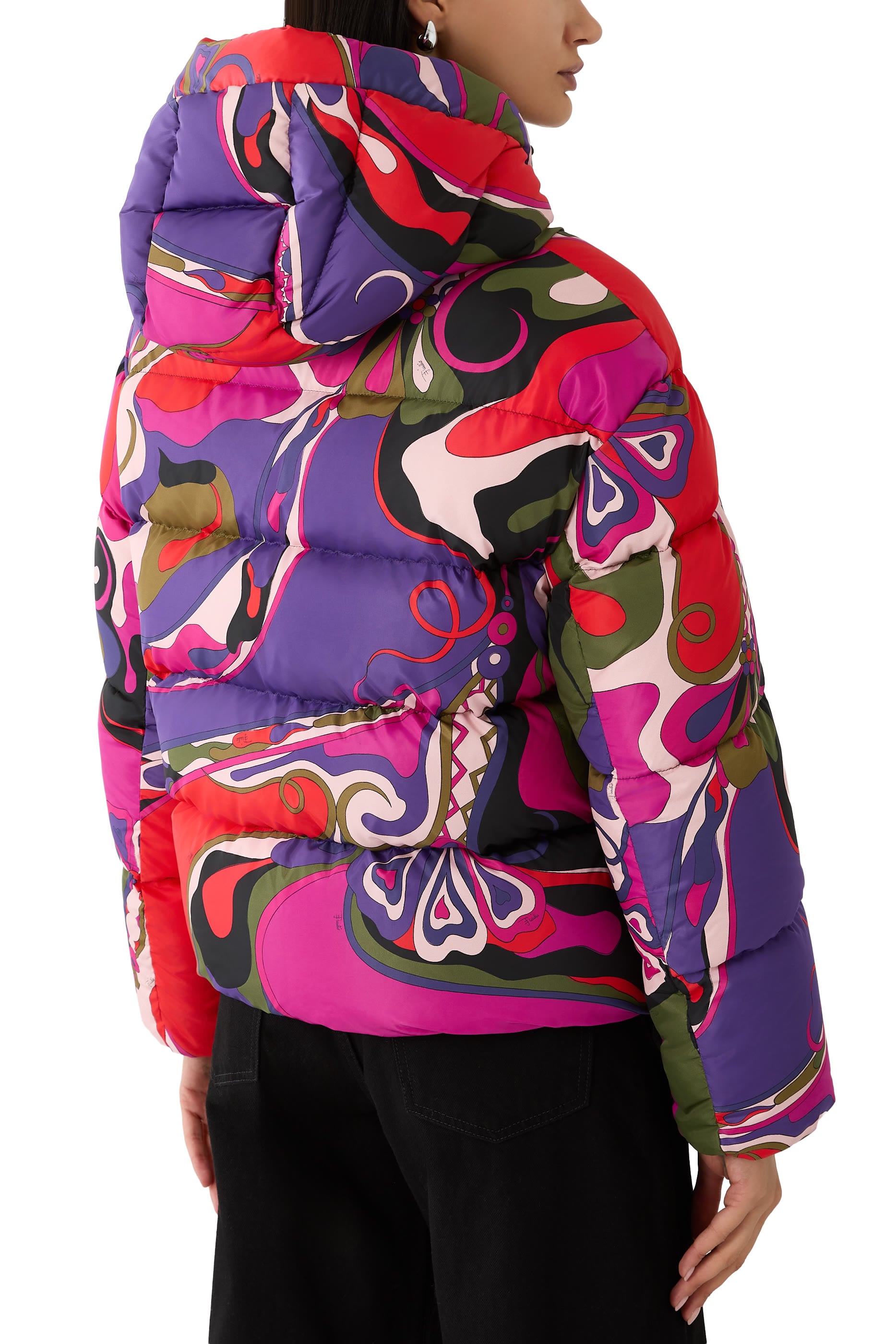 Orchidee Print Down Jacket