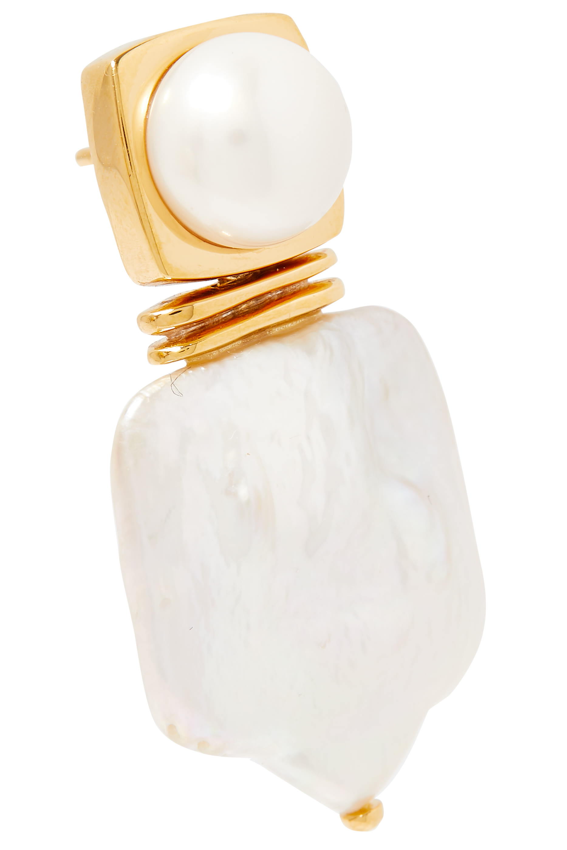 Square Pearl Statement Earrings