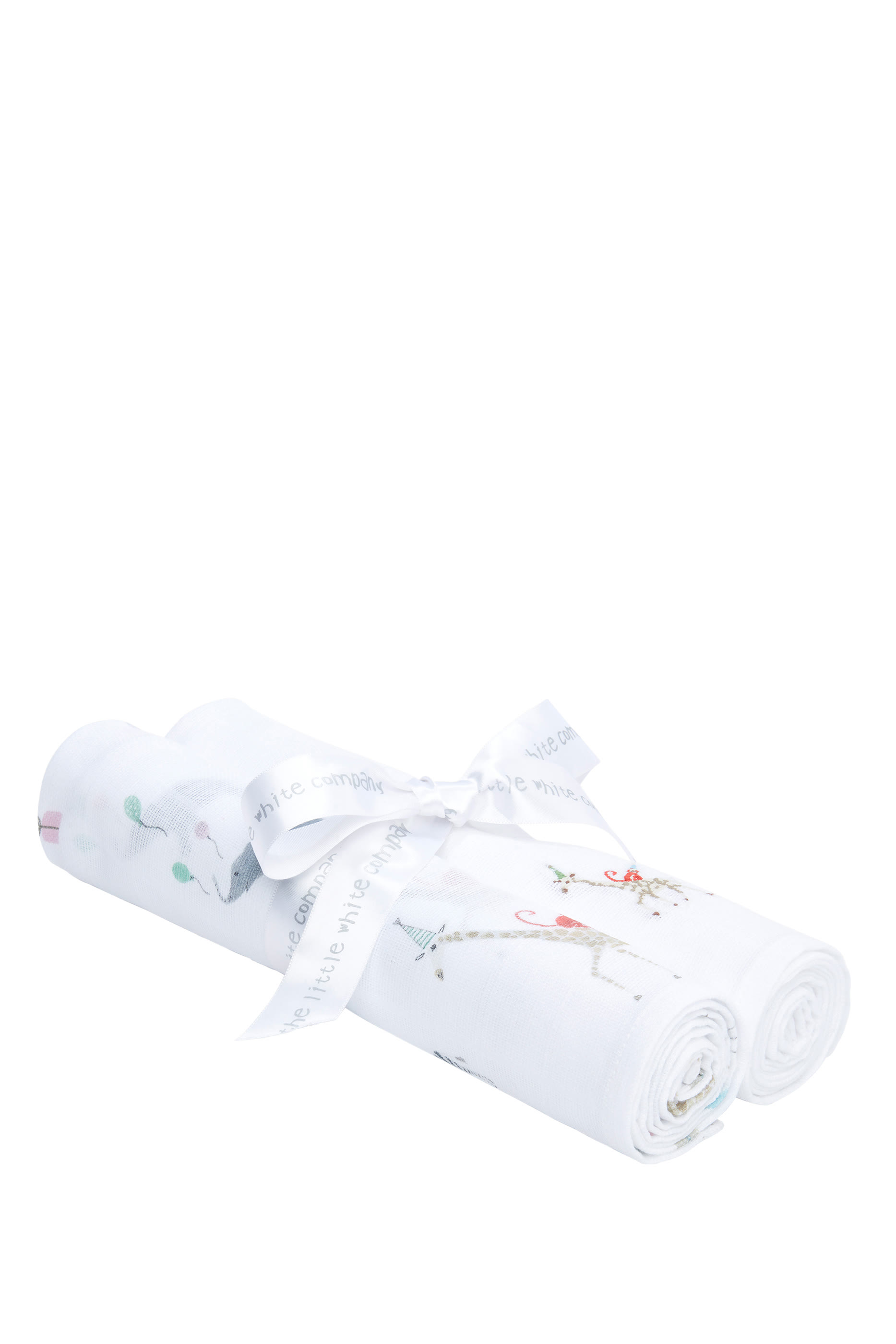 Kids Organic Cotton Party Animals Muslins Set of 2