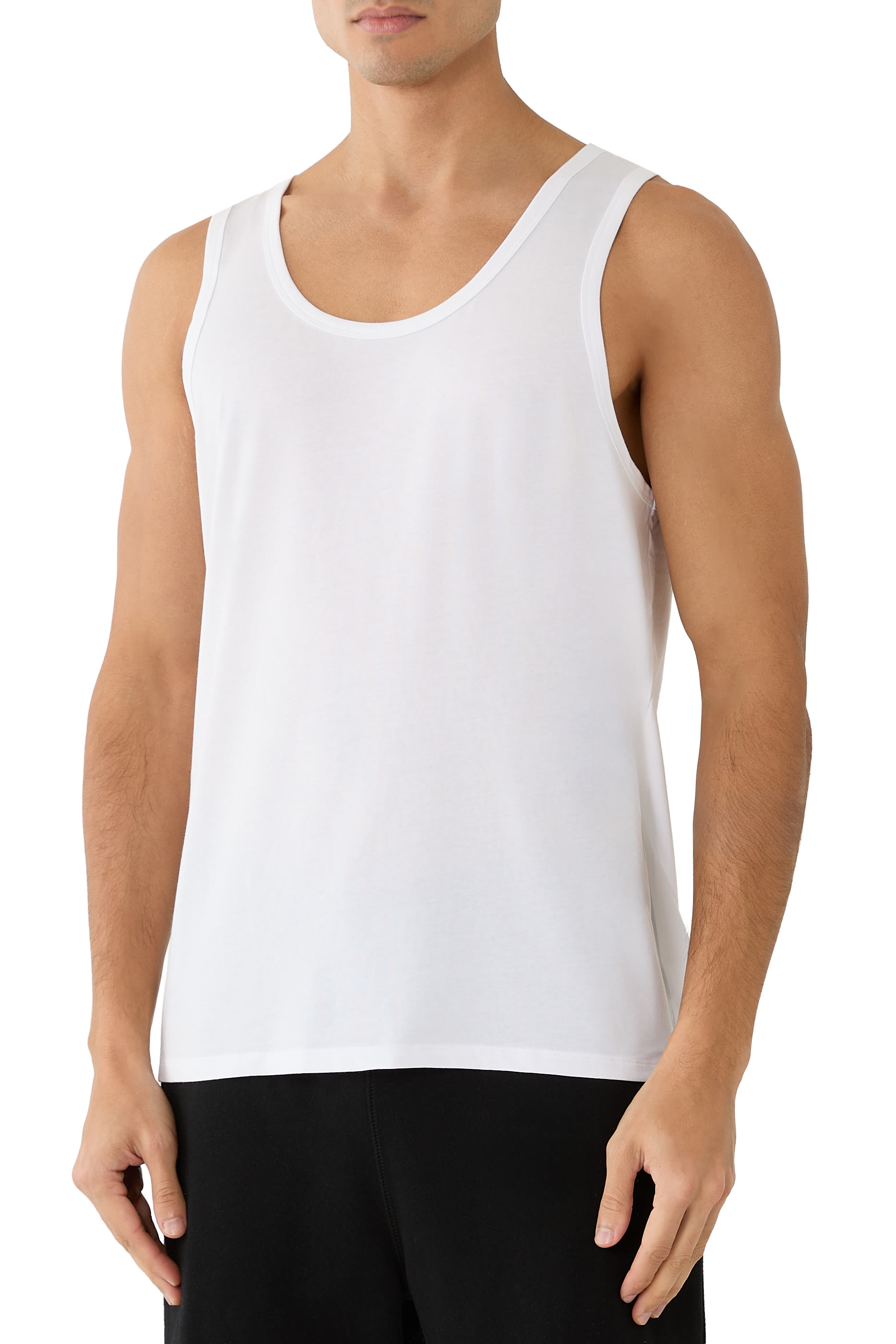 Cotton Stretch Blend Tank Top, Set of 3 
