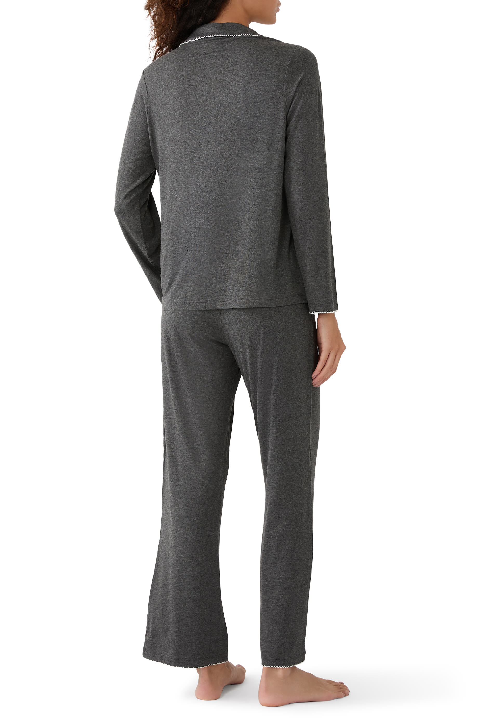 Jersey Stitch Edge Classic Pyjama Set