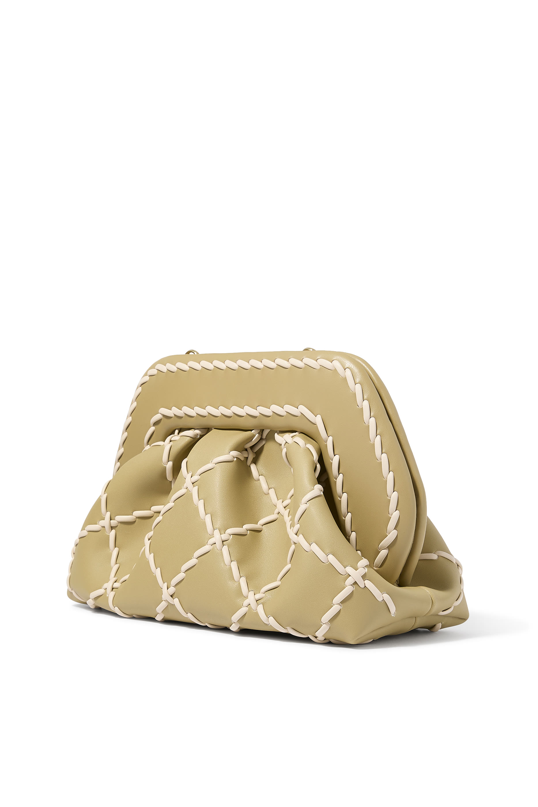 Tia Lace Bamboo Clutch Bag