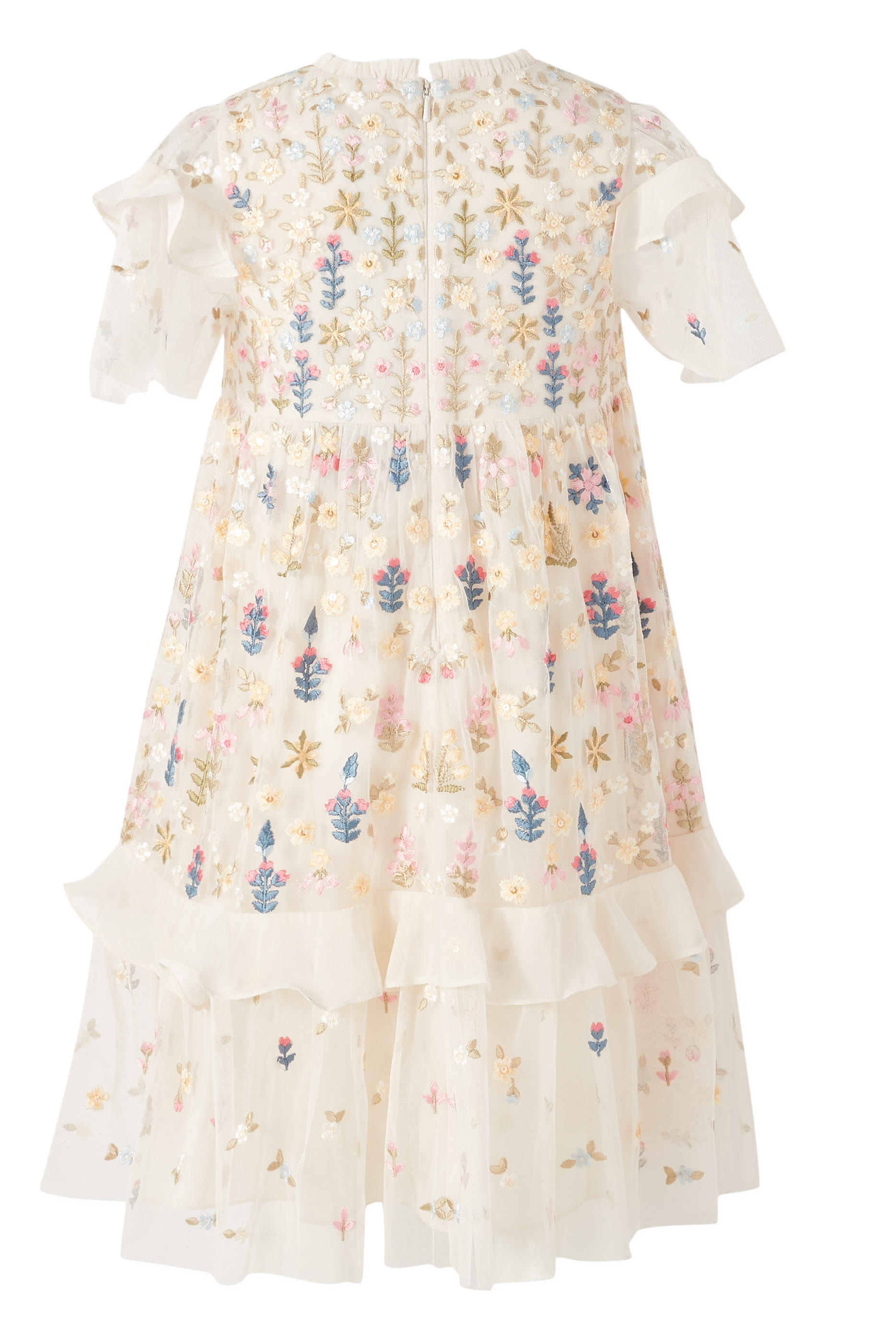 Kids Flowerbed Embroidery Dress