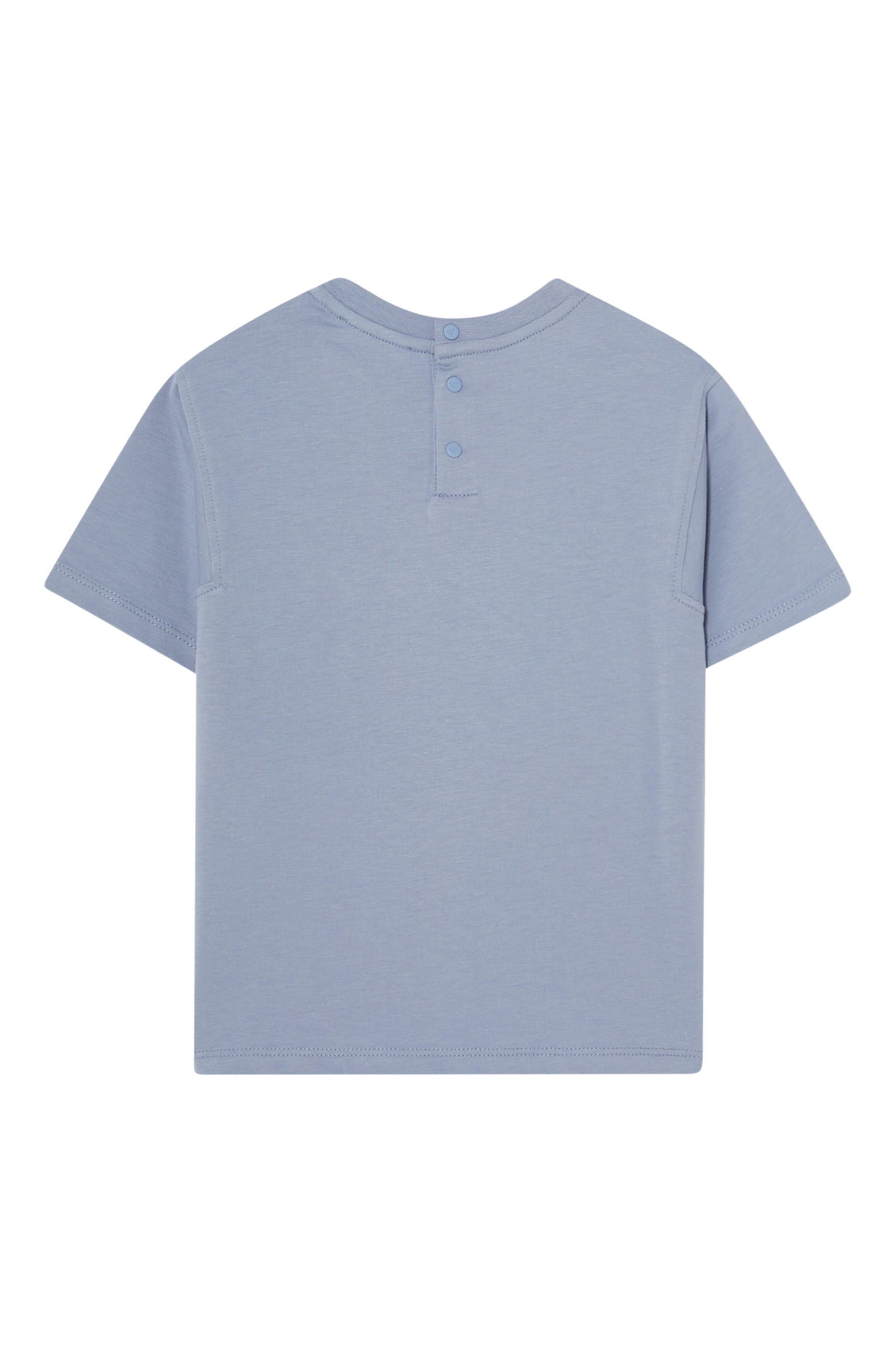 Kids Logo Back Button Closure T-Shirt