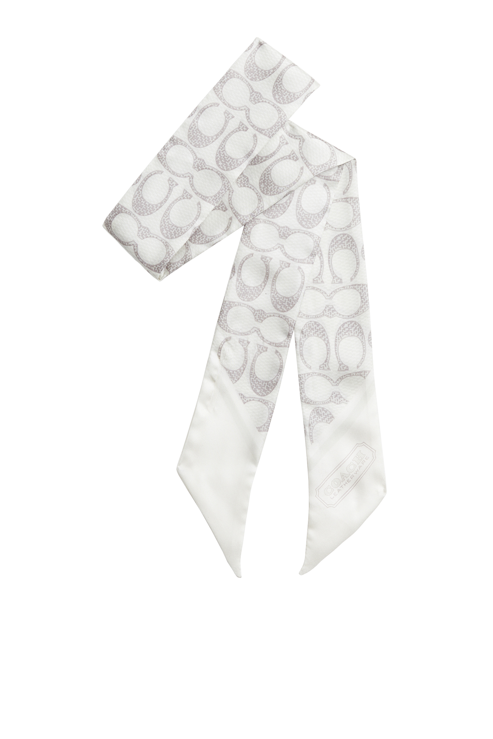 Vintage Signature C Printed Silk Skinny Scarf