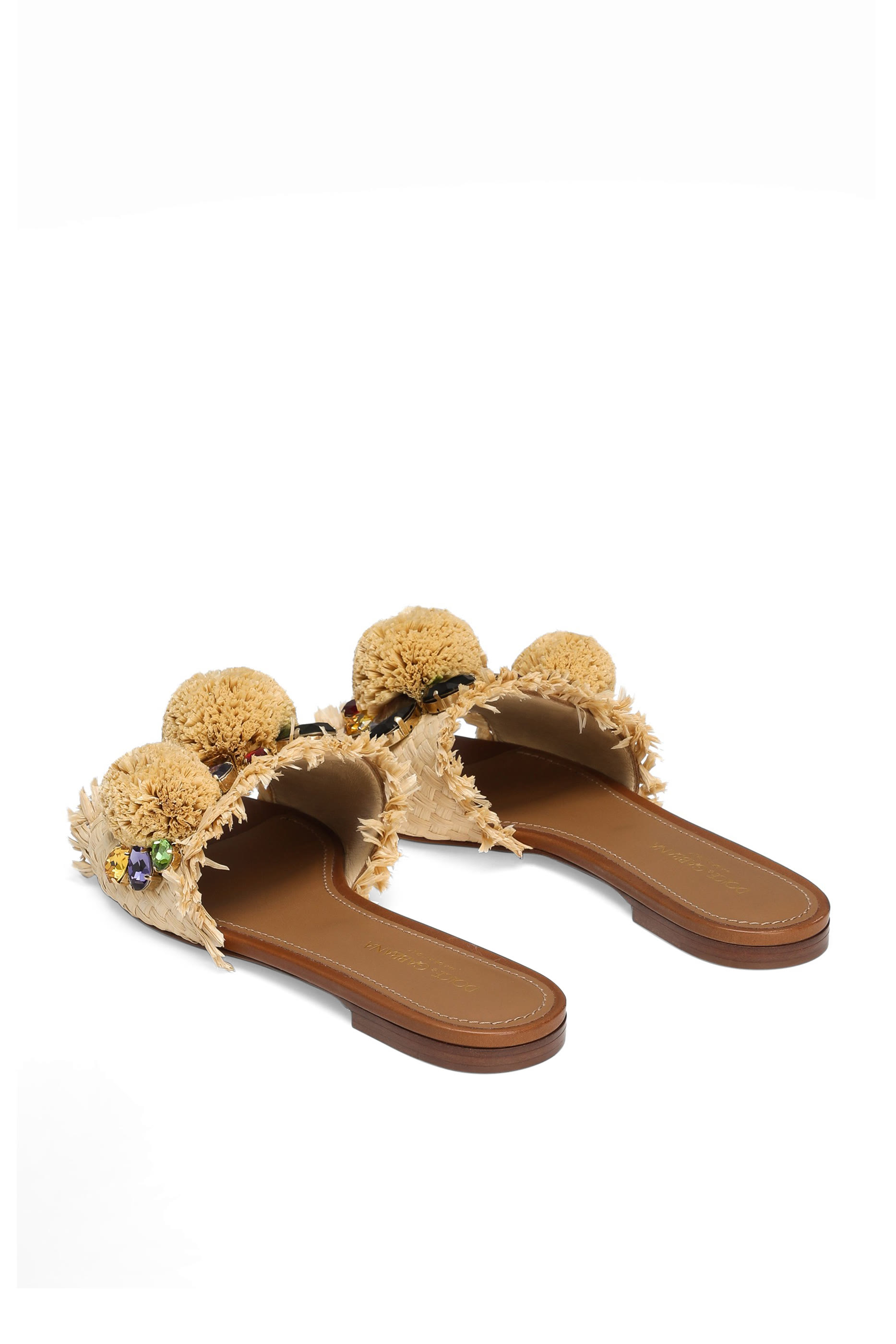  Braided Slippers with Fringes 