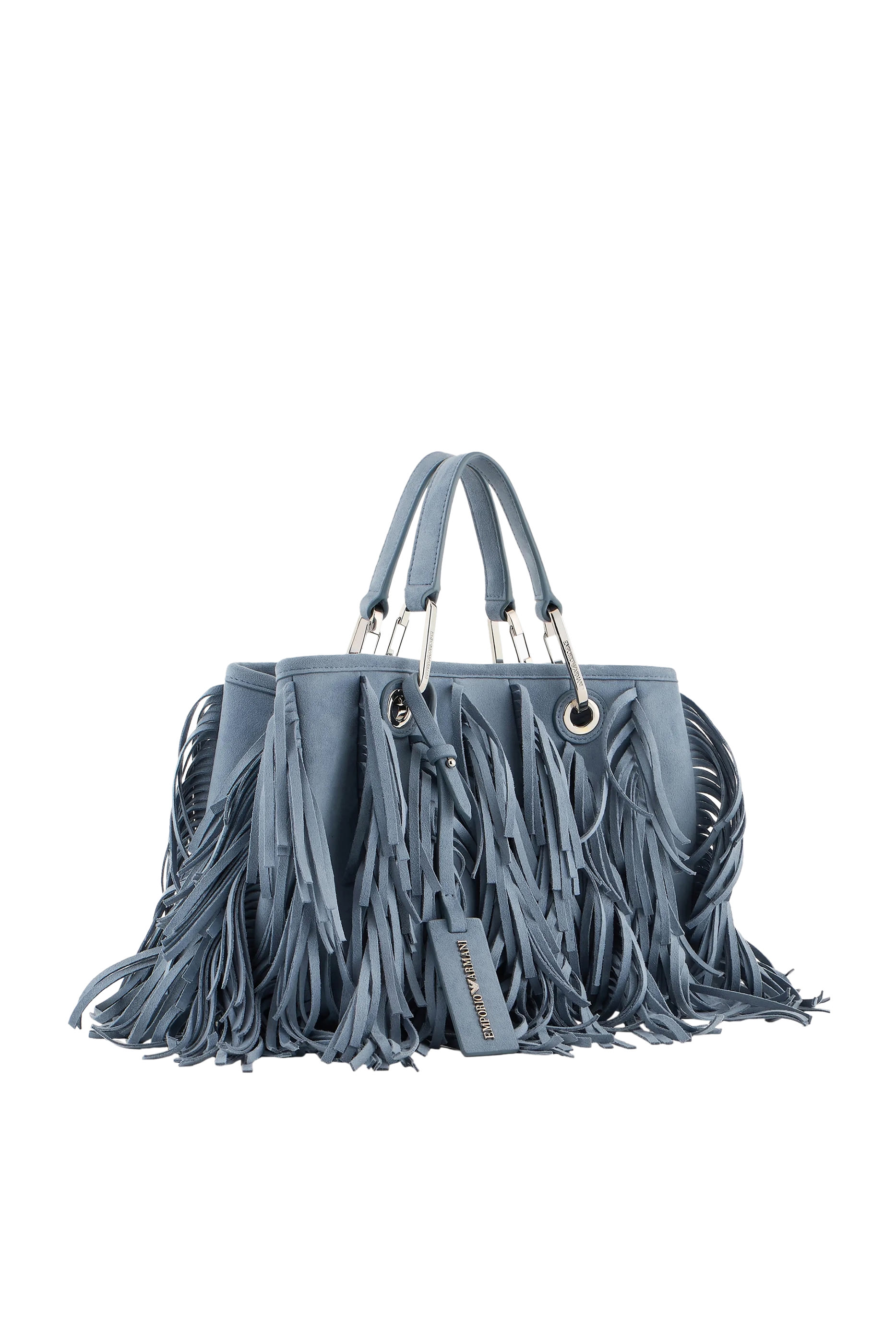 MyEA Faux Suede Shopper Bag with Fringes
