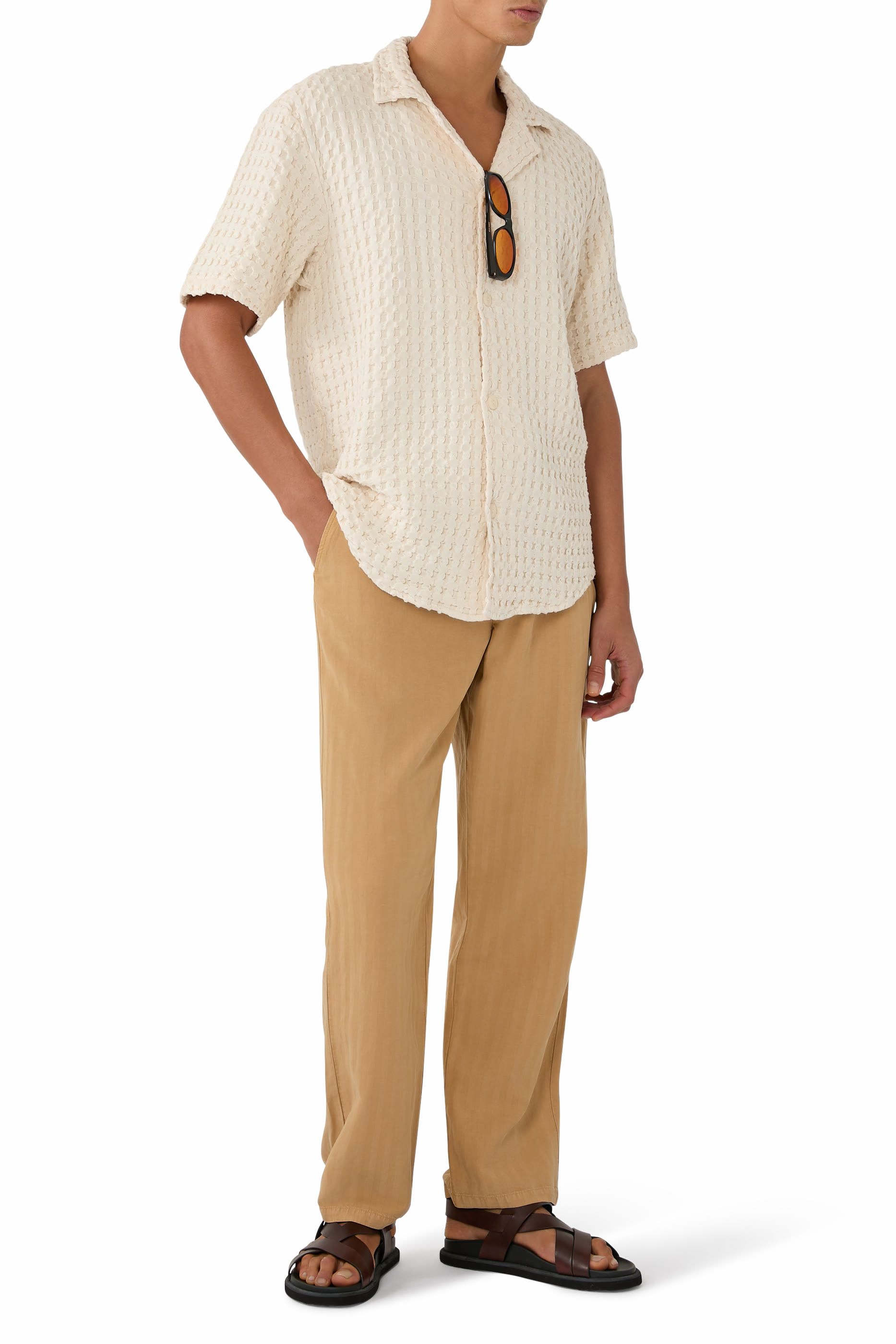 Ecru Cuba Waffle Shirt